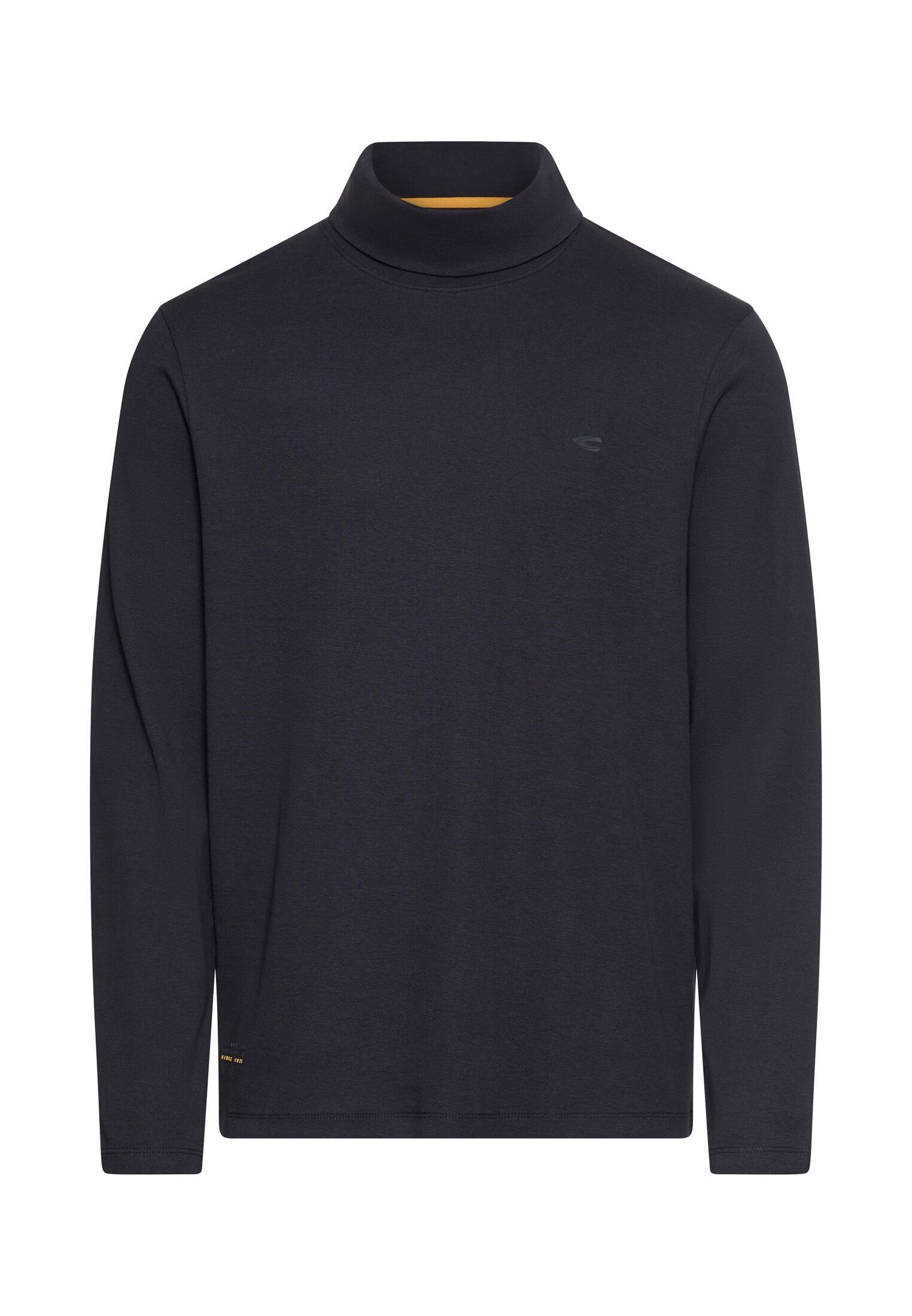 camel active Rollkragenpullover mit 2-Wege Stretch Langarm Markenlogo
