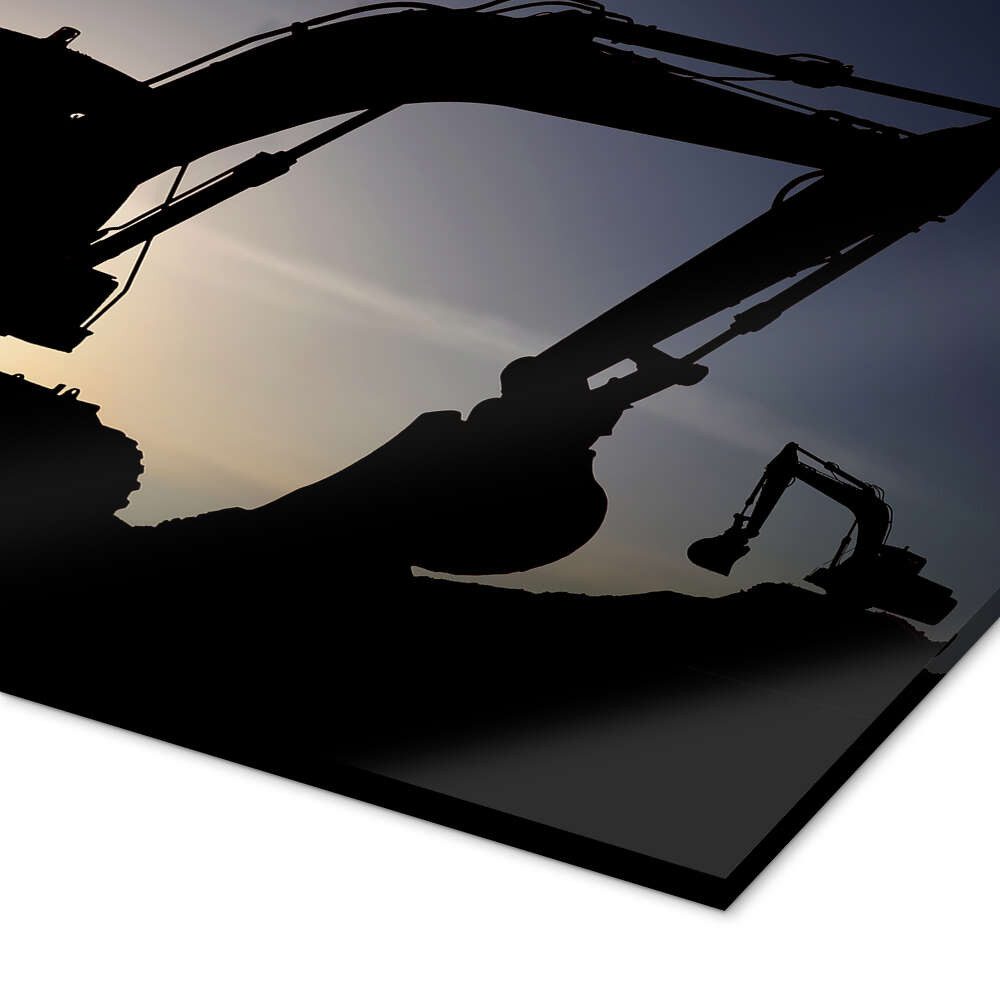 Posterlounge Wandbild Zwei Bagger, Editors Choice, erhältlich als Poster, Leinwandbild, Wandsticker oder Acrylglasbild
