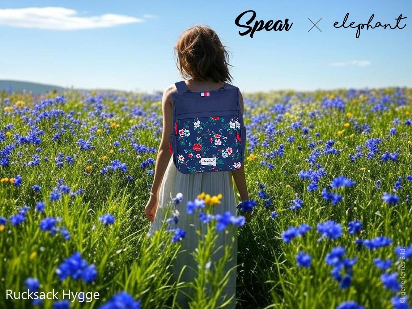 Spear Bags Cityrucksack Rucksack Damen Damenrucksack klein Hygge A4 Büro Freizeit, Geheimfach Handtasche Daypack + Schlüsseletui