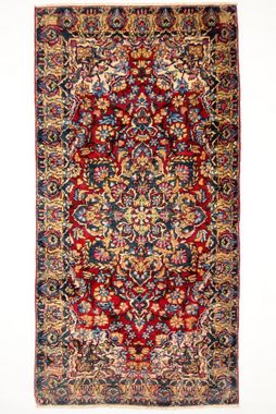 Wollteppich Kerman Teppich handgeknüpft mehrfarbig, morgenland, rechteckig, Höhe: 7 mm
