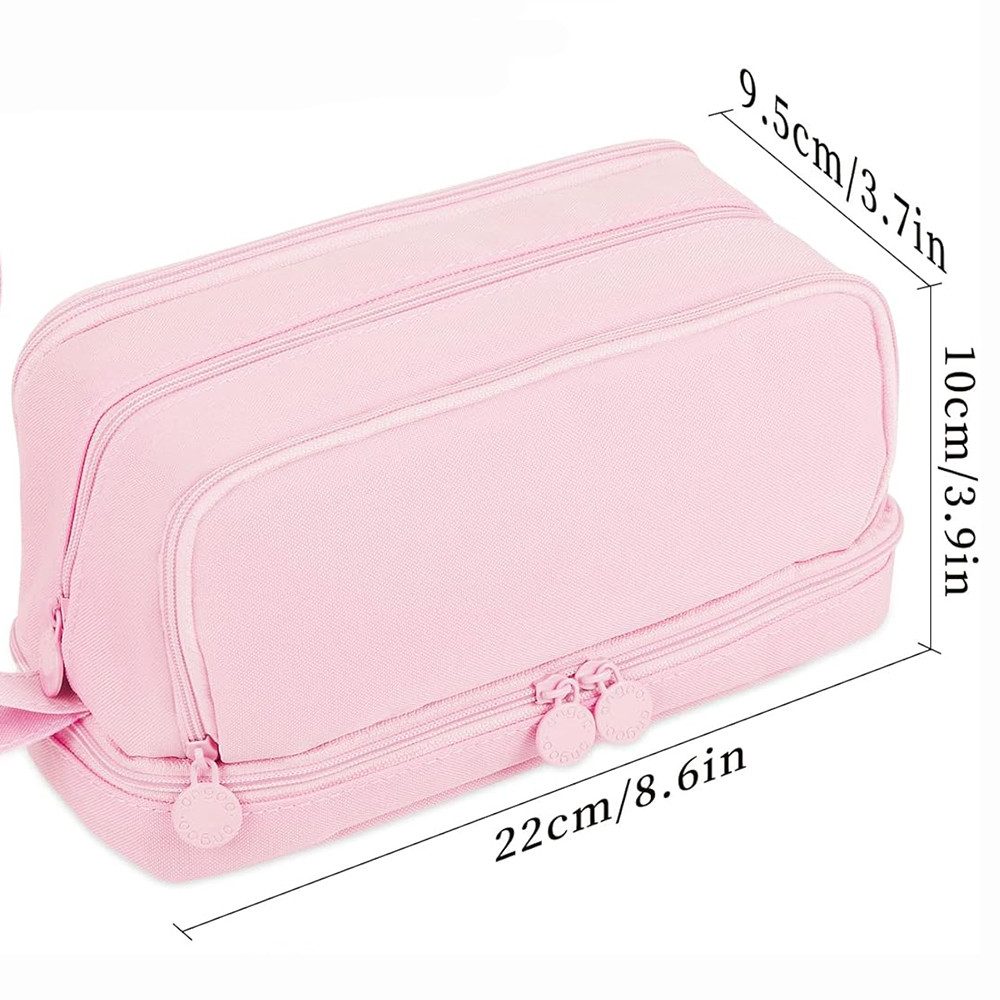 Agger Federmäppchen Federtaschen Mäppchen mit 3 Fächer Schulmäppchen, Große Kapazität Stiftetasche für Schule & Büro