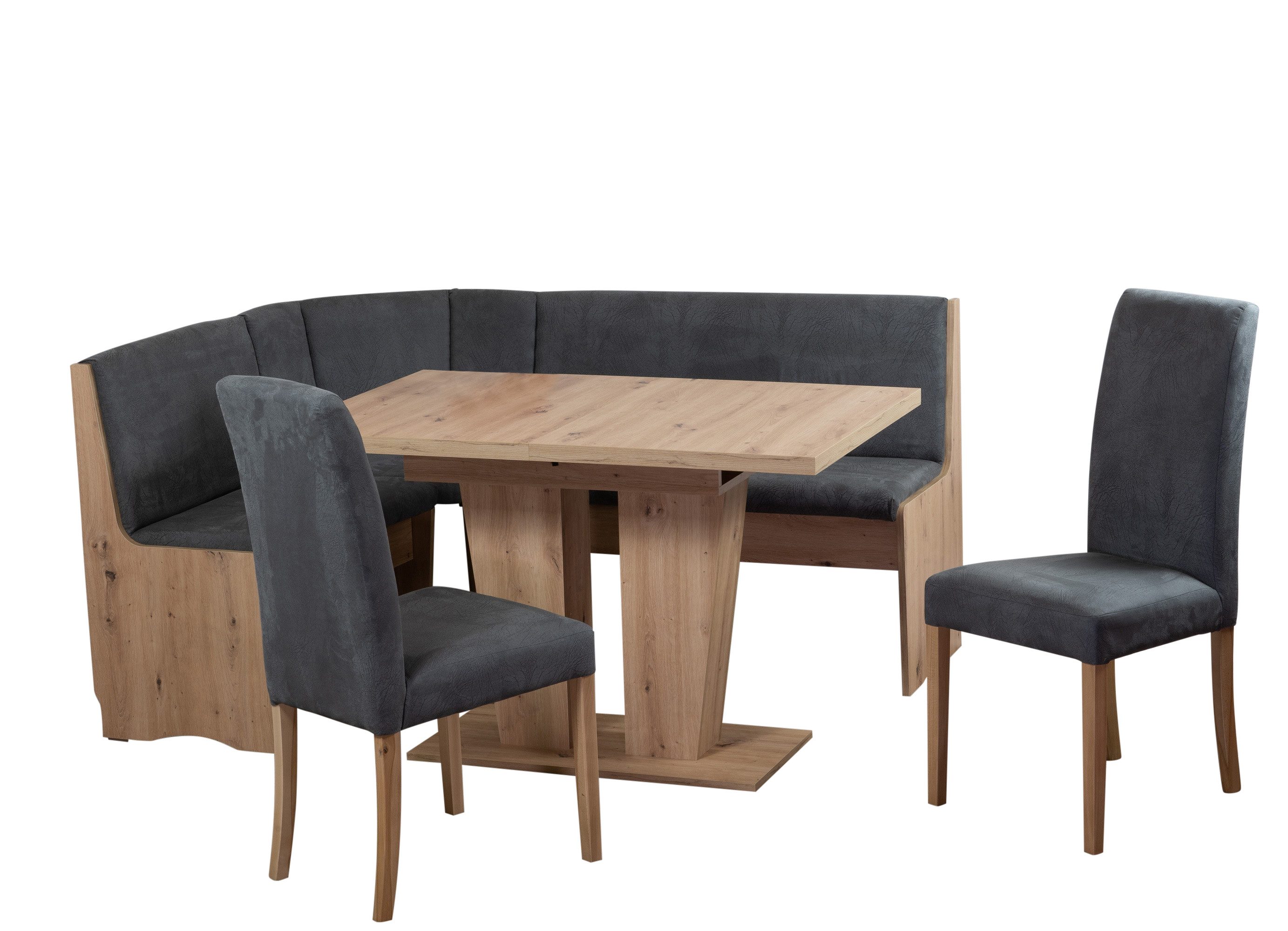 Stolebaenk Eckbankgruppe Duisburg Artisan Titanic Duisburg VE/VA, (Eckbankgruppe, 1 x Eckbank, 1 x Tisch, 2 x Stuhl), Bezüge mit 48.000 Scheuertouren