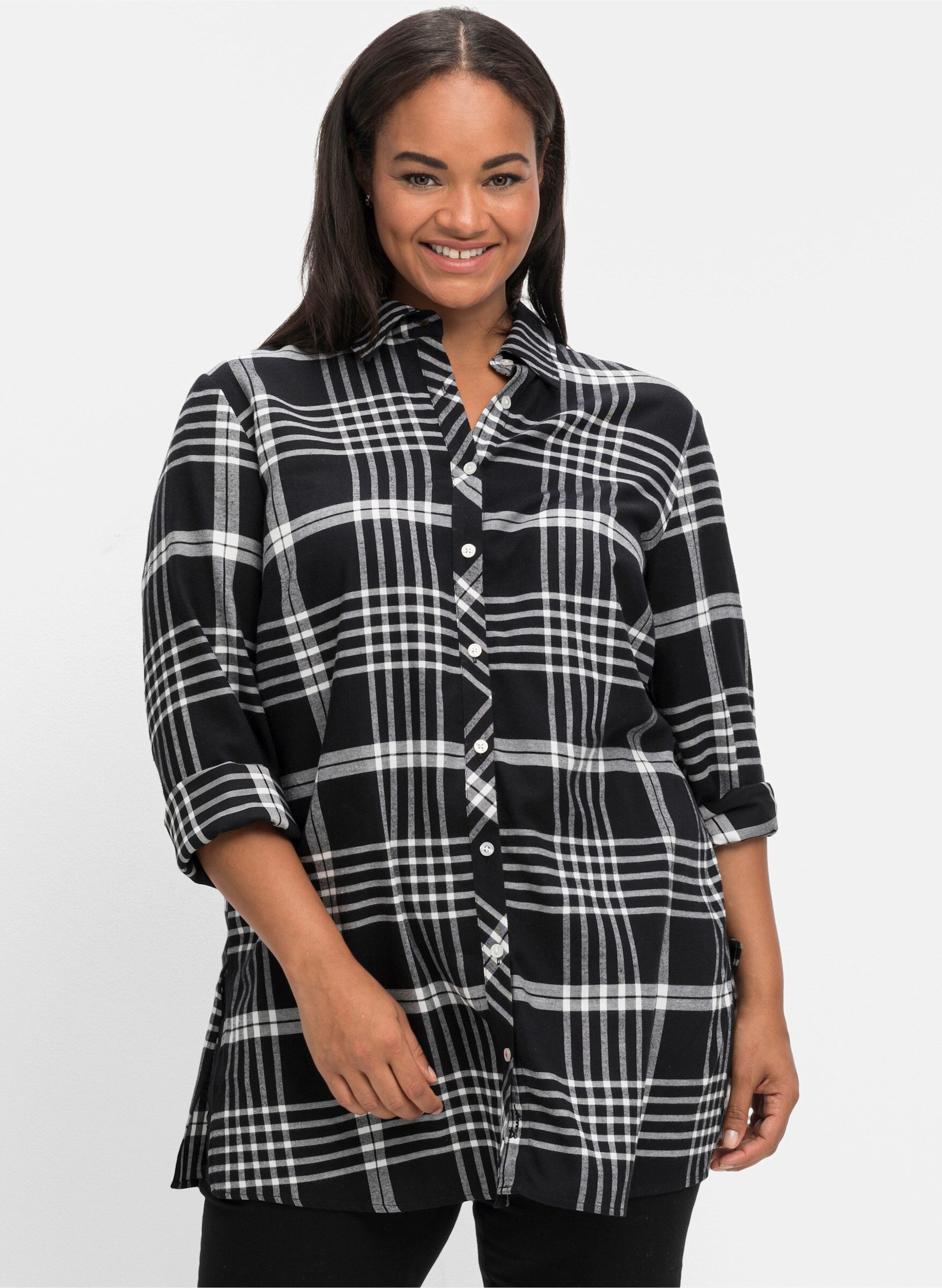 Sheego Klassische Bluse Longbluse . günstig online kaufen