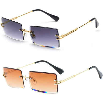 GelldG Sonnenbrille Rechteck Frame Sonnenbrillen für Frauen Retro
