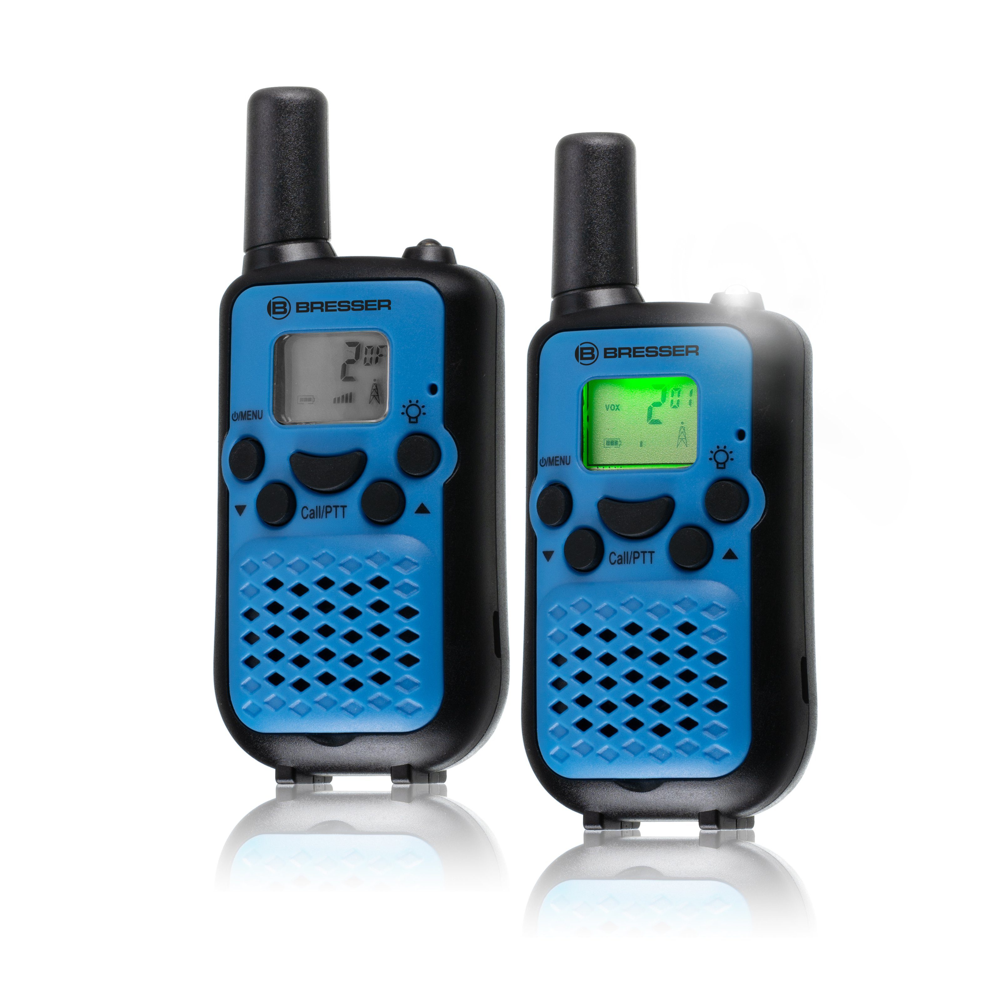 BRESSER junior Walkie Talkie Walkie Talkie rechargeable blue