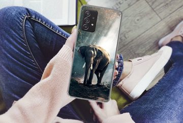 MuchoWow Handyhülle Elefant - Tiere - Licht - Wald - Natur - Wildtiere, Phone Case, Handyhülle Samsung Galaxy A53, Silikon, Schutzhülle