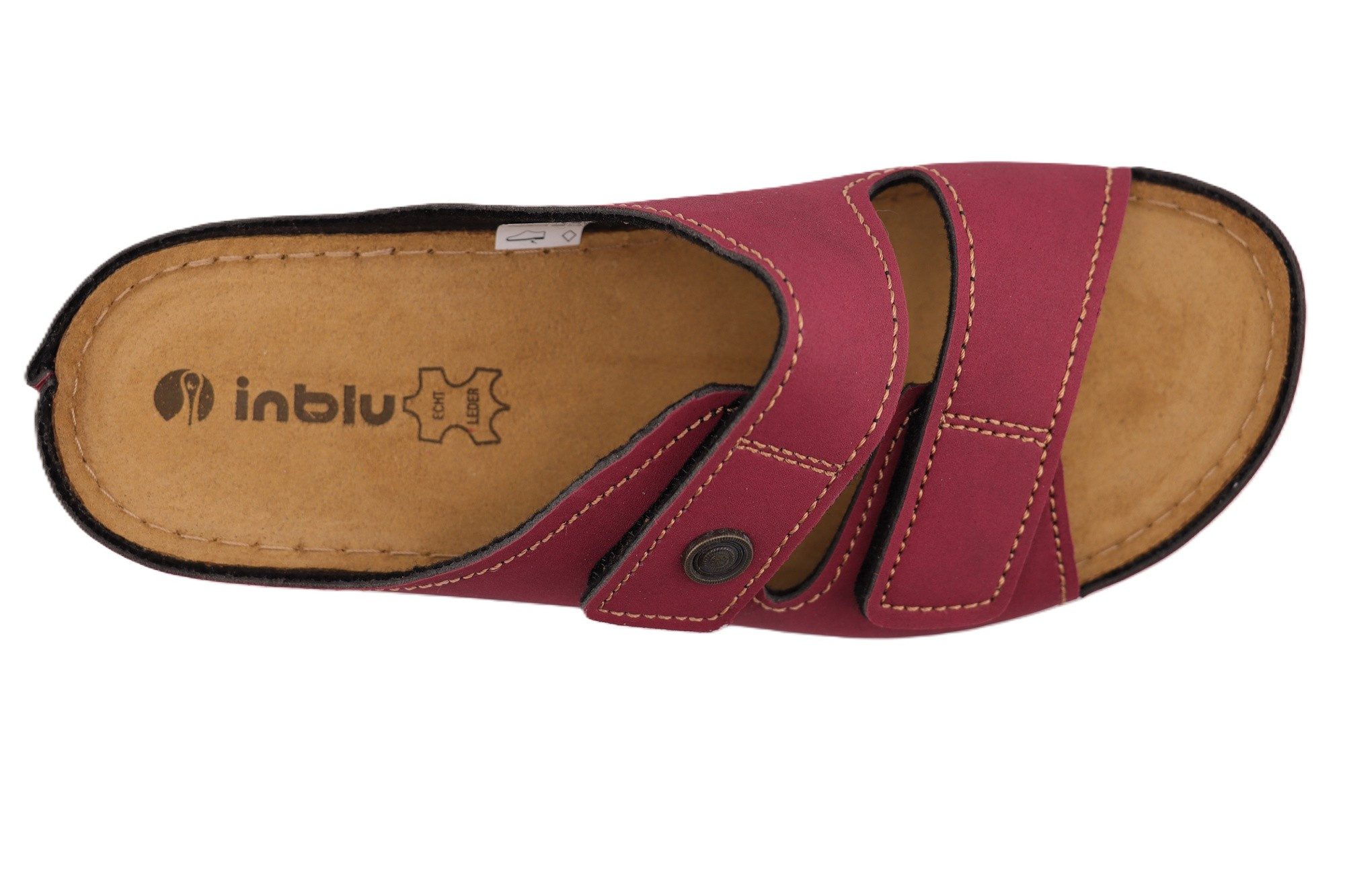 INBLU Klettverschluss Pantolette Hausschuh