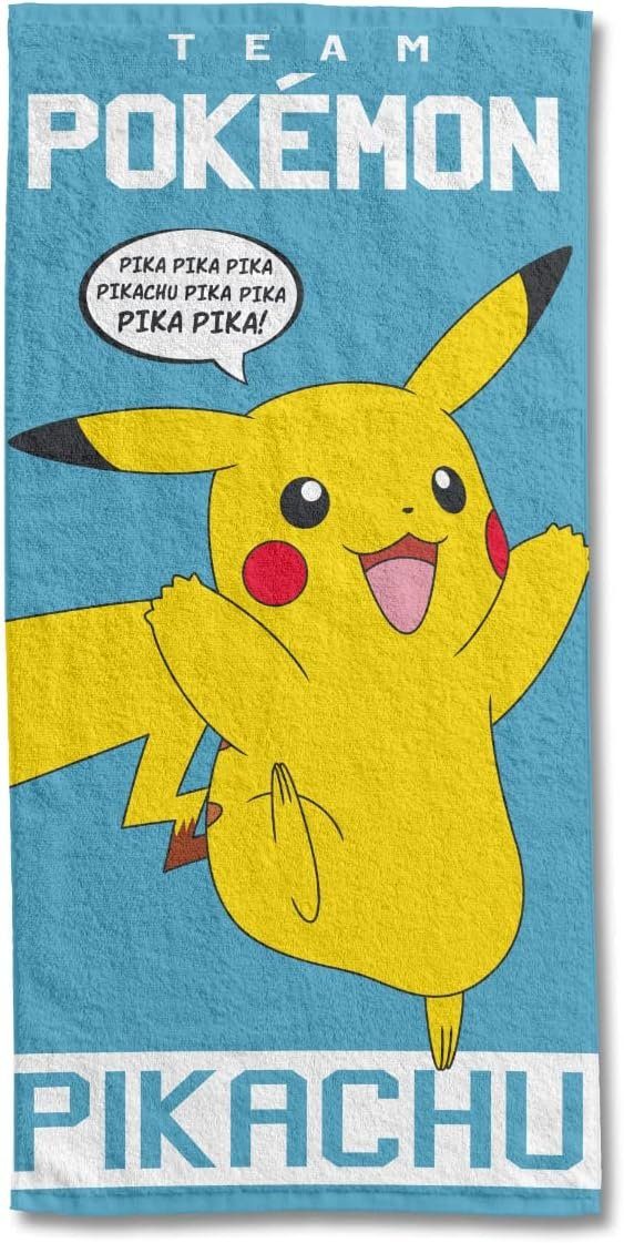 POKÉMON Handtuch Pokemon Strandtuch Pokémon Pikachu 70 x 140 cm Neu, Baumwolle