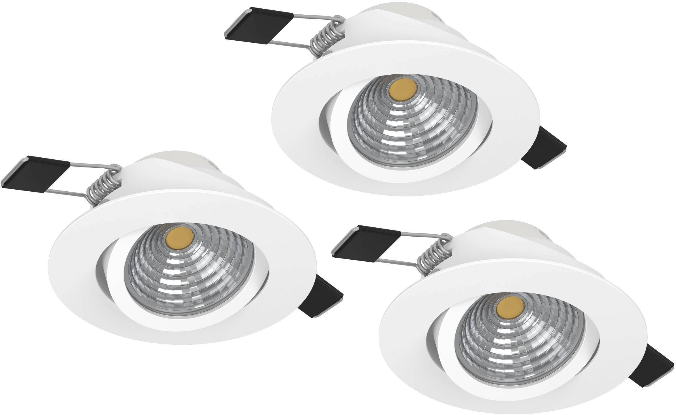 - weiß 6W Alu Warmweiß, in Warmweiß EGLO SALICETO, integriert, LED aus Deckenleuchte Deckenleuchte fest -