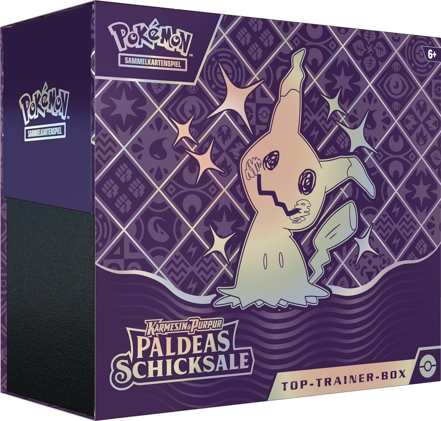 The Pokémon Company International Sammelkarte Pokemon Karmesin & Purpur - Paldeas Schicksale Top Trainer Box TTB, Sprache: Deutsch
