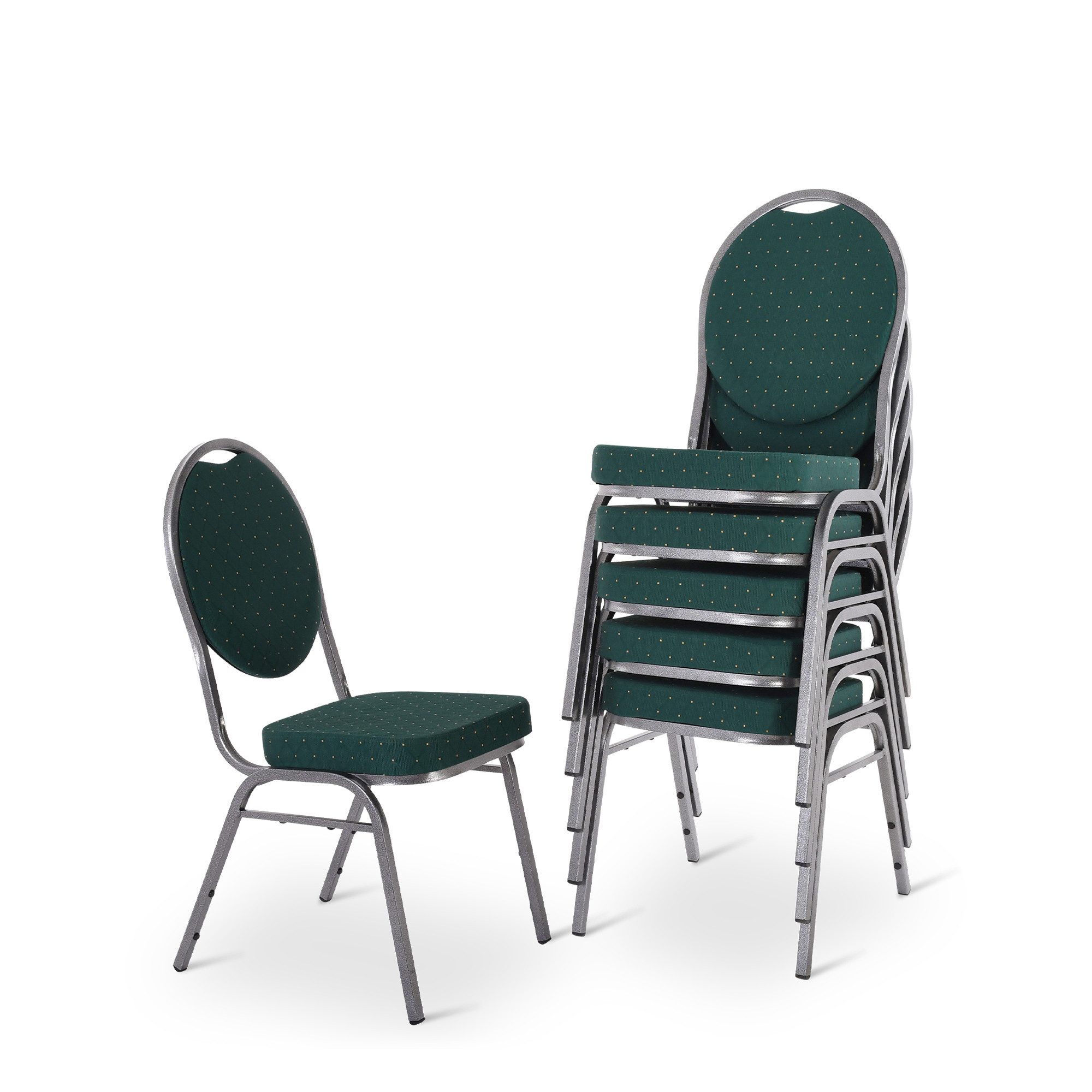 Raburg Stapelstuhl Bankettstuhl gepolstert & stapelbar, stabiler Metallrahmen, Event Pro (Set), bis 150 kg belastbar, für Konferenz & Seminar