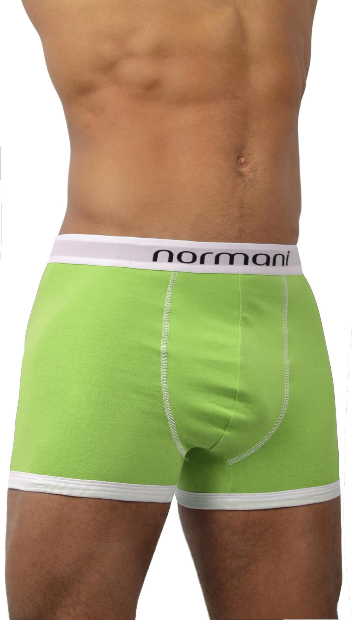 normani Retro Boxer 6 aus Retro Boxershorts aus Grün atmungsaktiver Unterhose Baumwolle Stück Baumwolle Retro