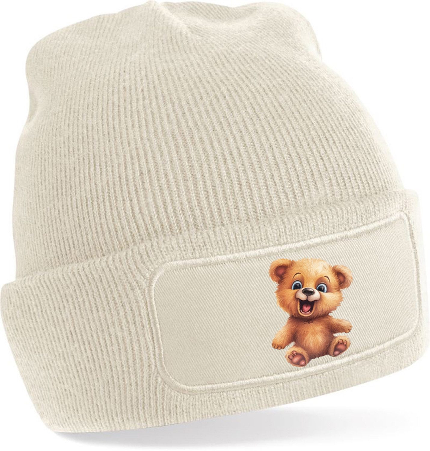 MyDesign24 Strickmütze Teddy Bär Beanie Wintermütze i268