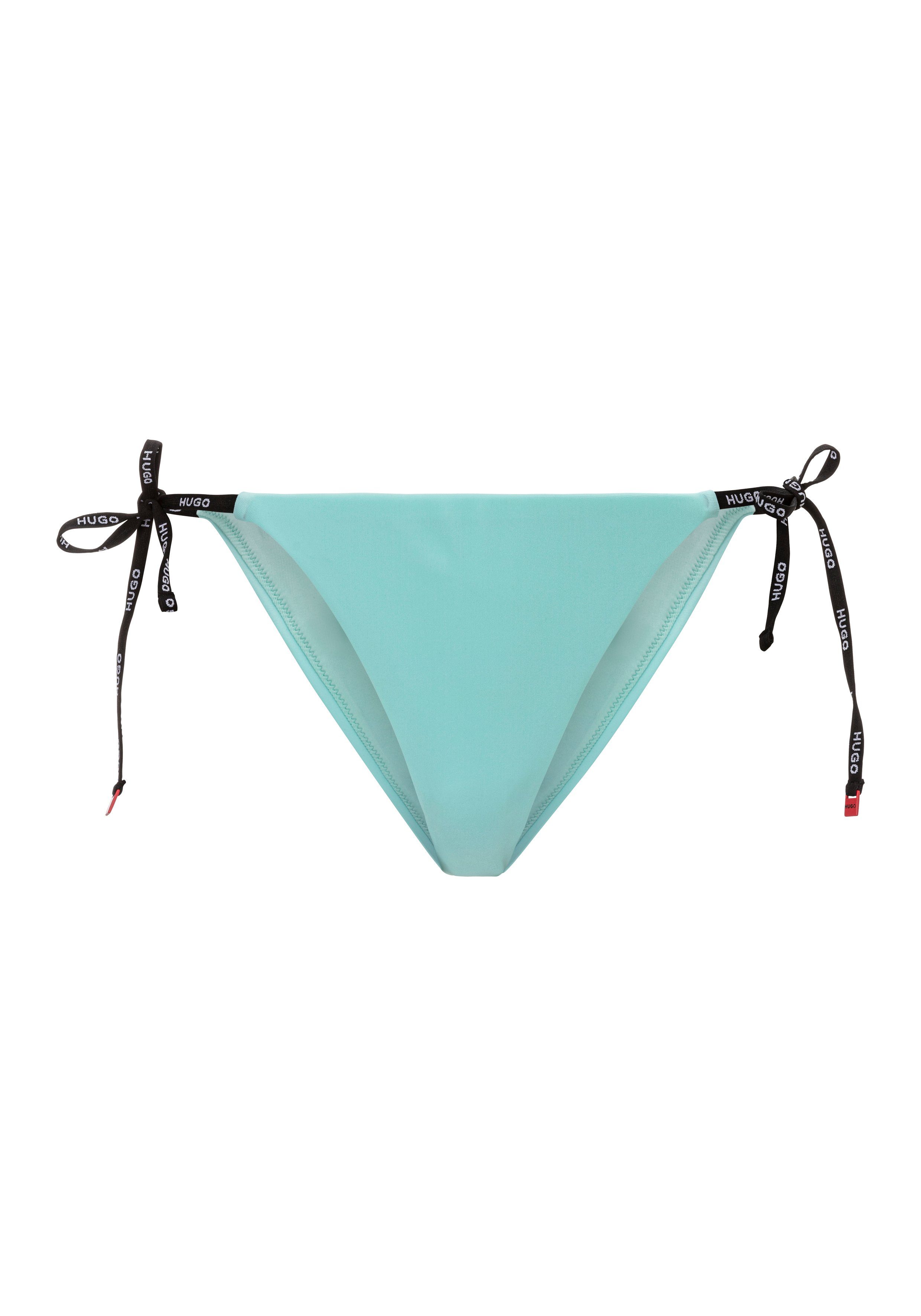 HUGO Bikini-Hose PURE_SIDE TIE 10241961 01 mit Metalllogoelementen