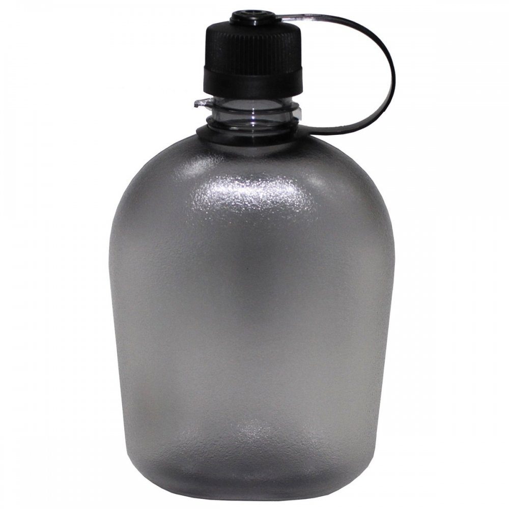 MFH Feldflasche US Feldflasche, GEN II, schwarz/transparent, 1 l, BPA-frei