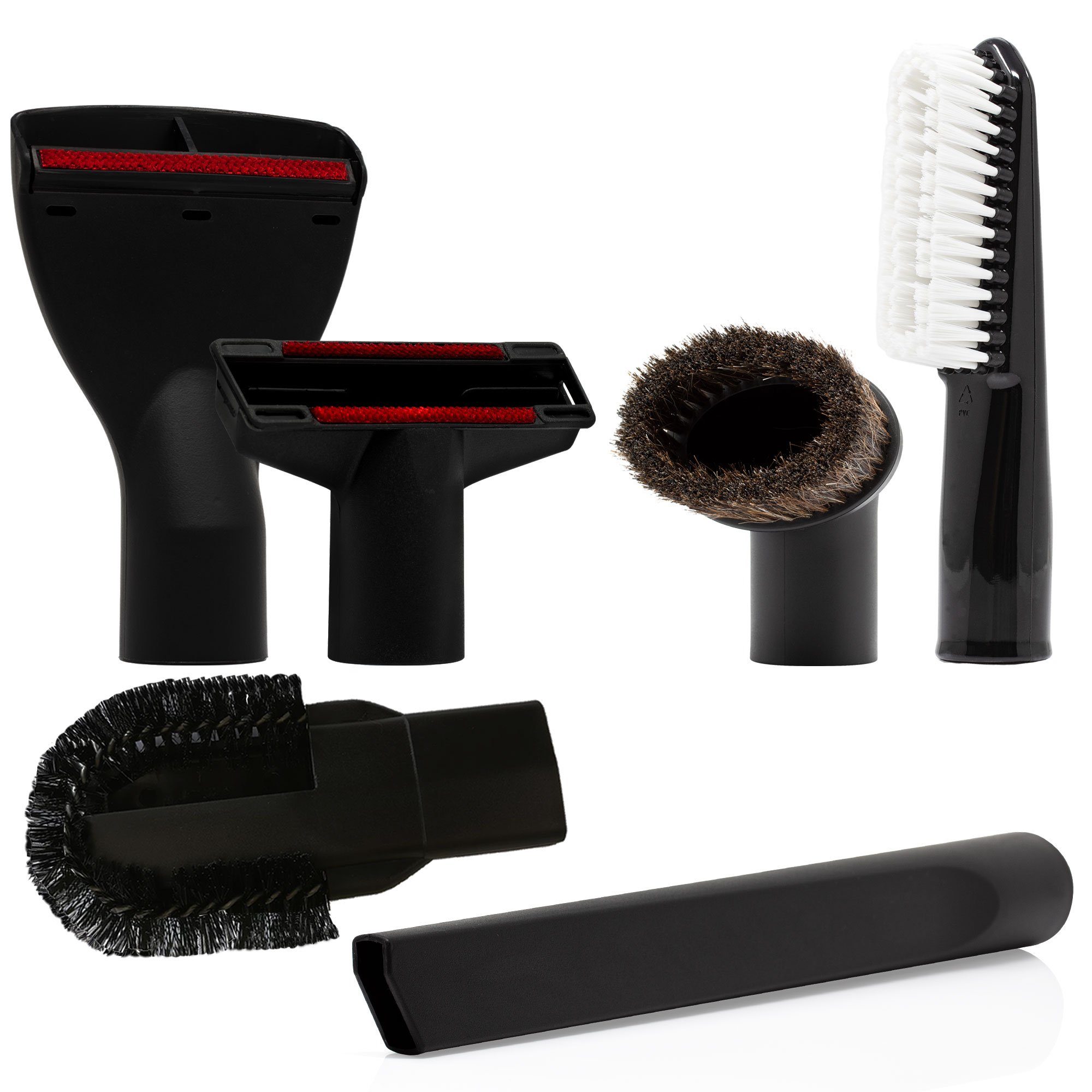 FixedByU Staubsaugerdüsen-Set Staubsauger Düsen Set 6 teilig 35mm, Zubehör für 35mm Staubsaugerrohre, (Spar-Set)