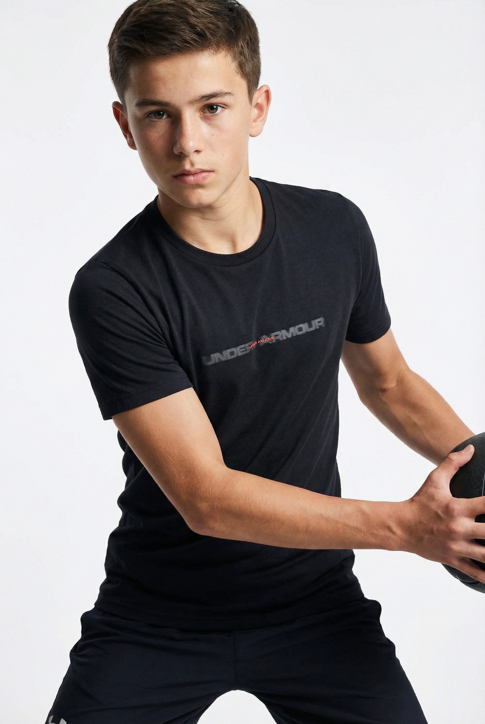 Under Armour® Funktionsshirt UA B WM BLUR SS mit geripptem Kragen, aus Baumwolle und Polyester