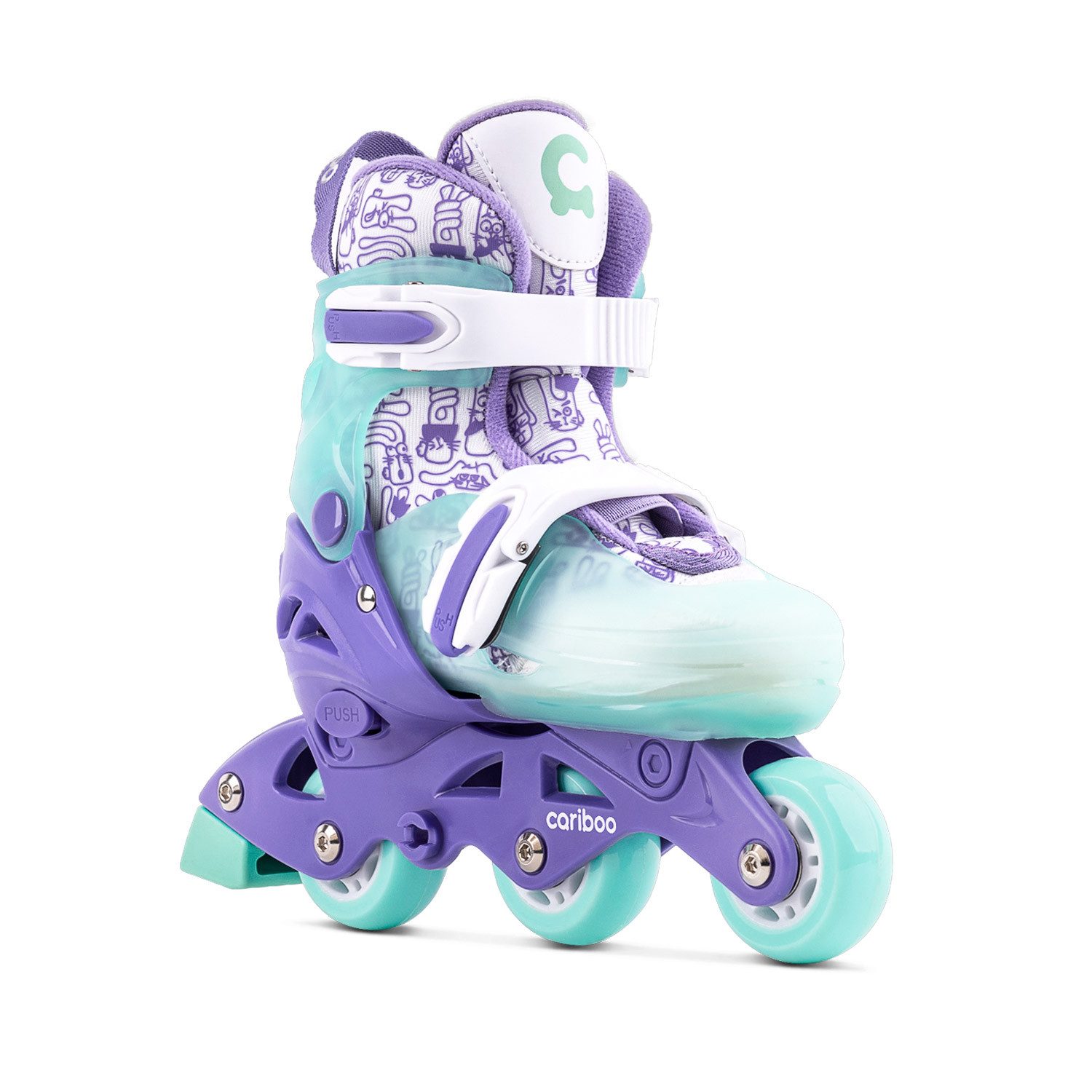 Cariboo Rollschuhe Lerninliner CARIBOO STEP ONE Stützräder verstellbar ABEC7