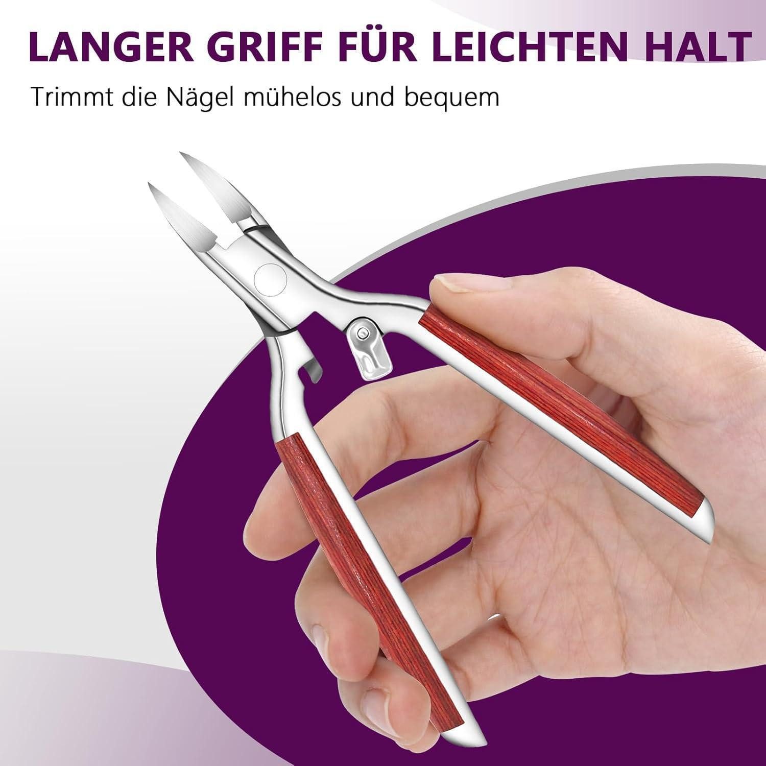 LuxusKollektion Nagelschere Nagelschere für Dicke Zehennägel, Scharfe Edelstahl