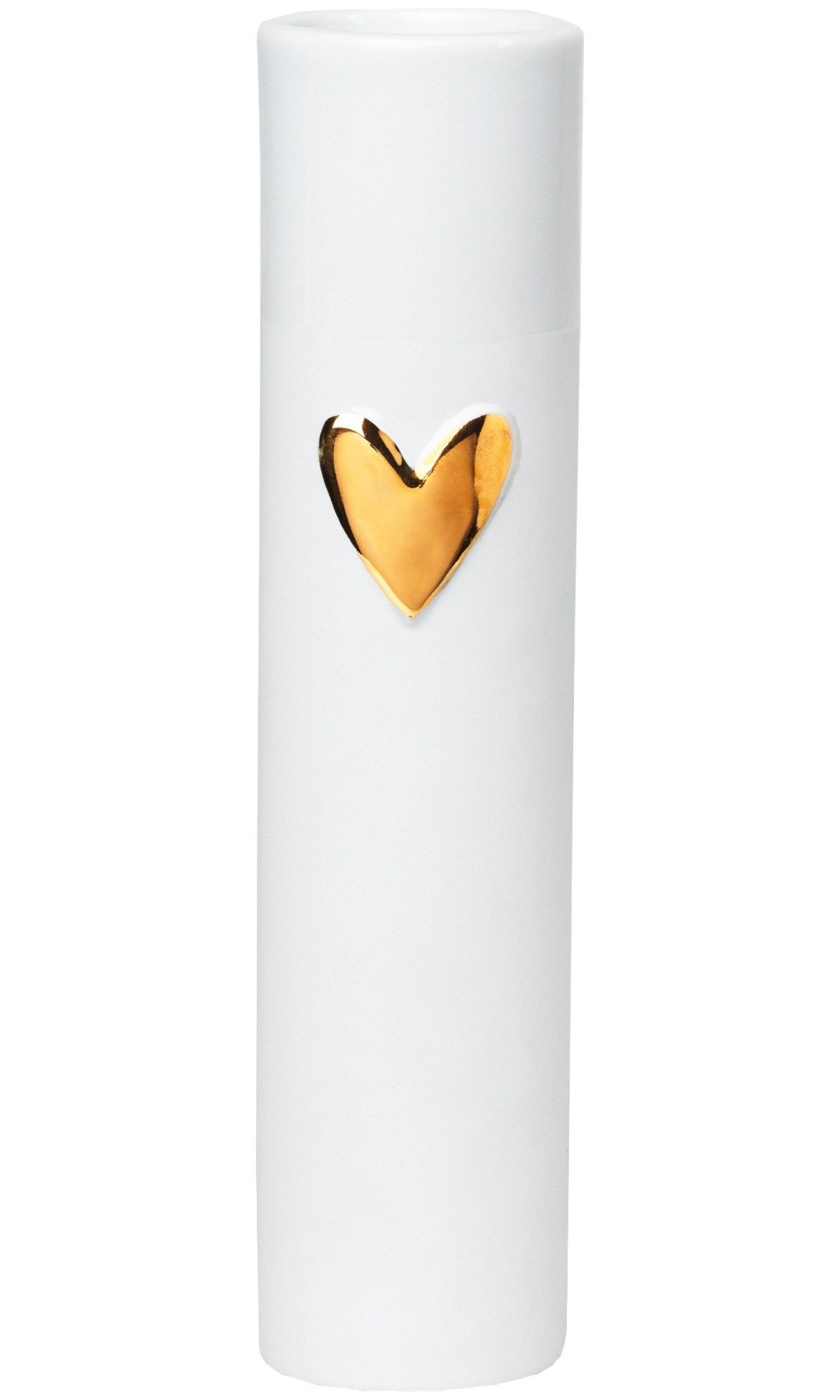 Räder Dekovase räder Herz Vase Herz Weiß Gold