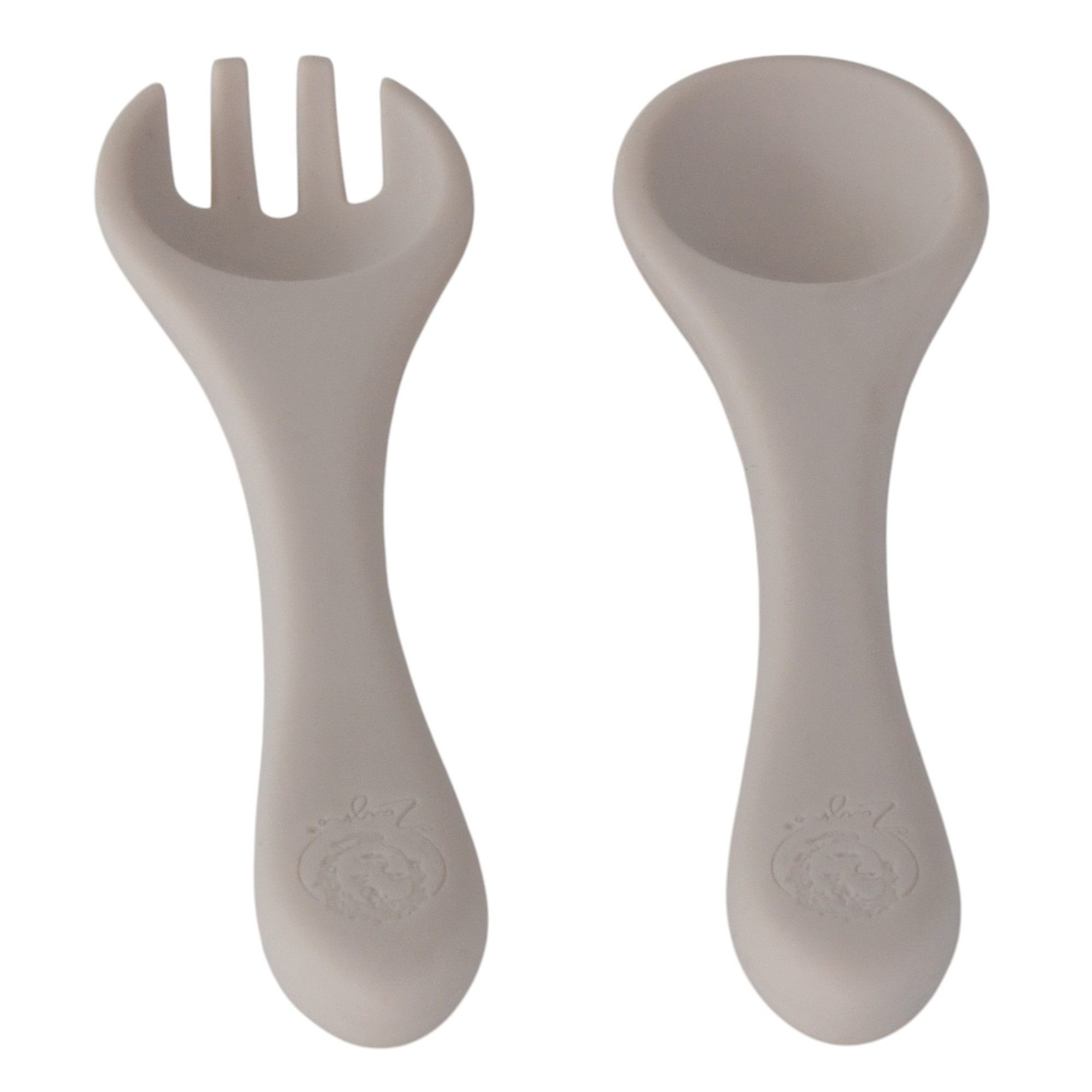 Zayno Kindergeschirr-Set Silikon-Geschirrset für Babys "Tischlein Deck Dich" in Muschelbeige (6-tlg), 1 Personen, Silikon, BPA-frei und LFGB-konform