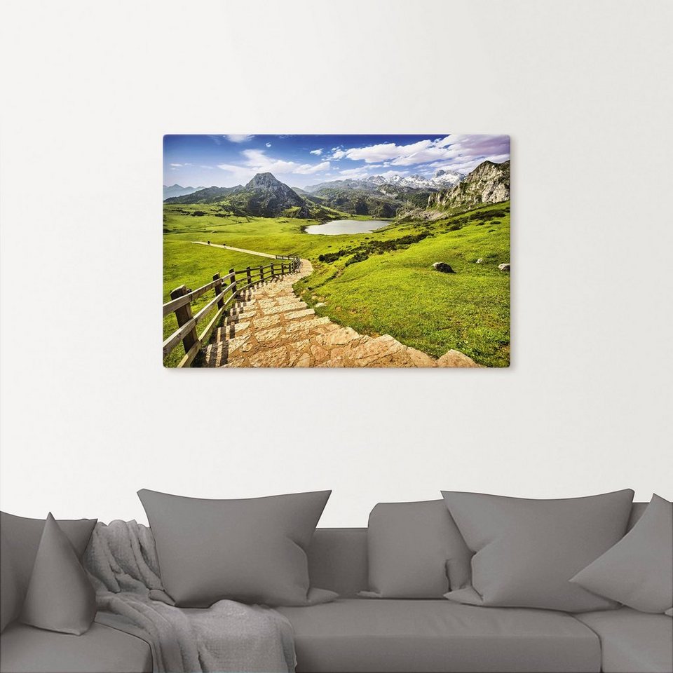 Artland Wandbild Berglandschaft in Asturien, Berge & Alpenbilder (1 St),  als Alubild, Leinwandbild, Wandaufkleber oder Poster in versch. Größen