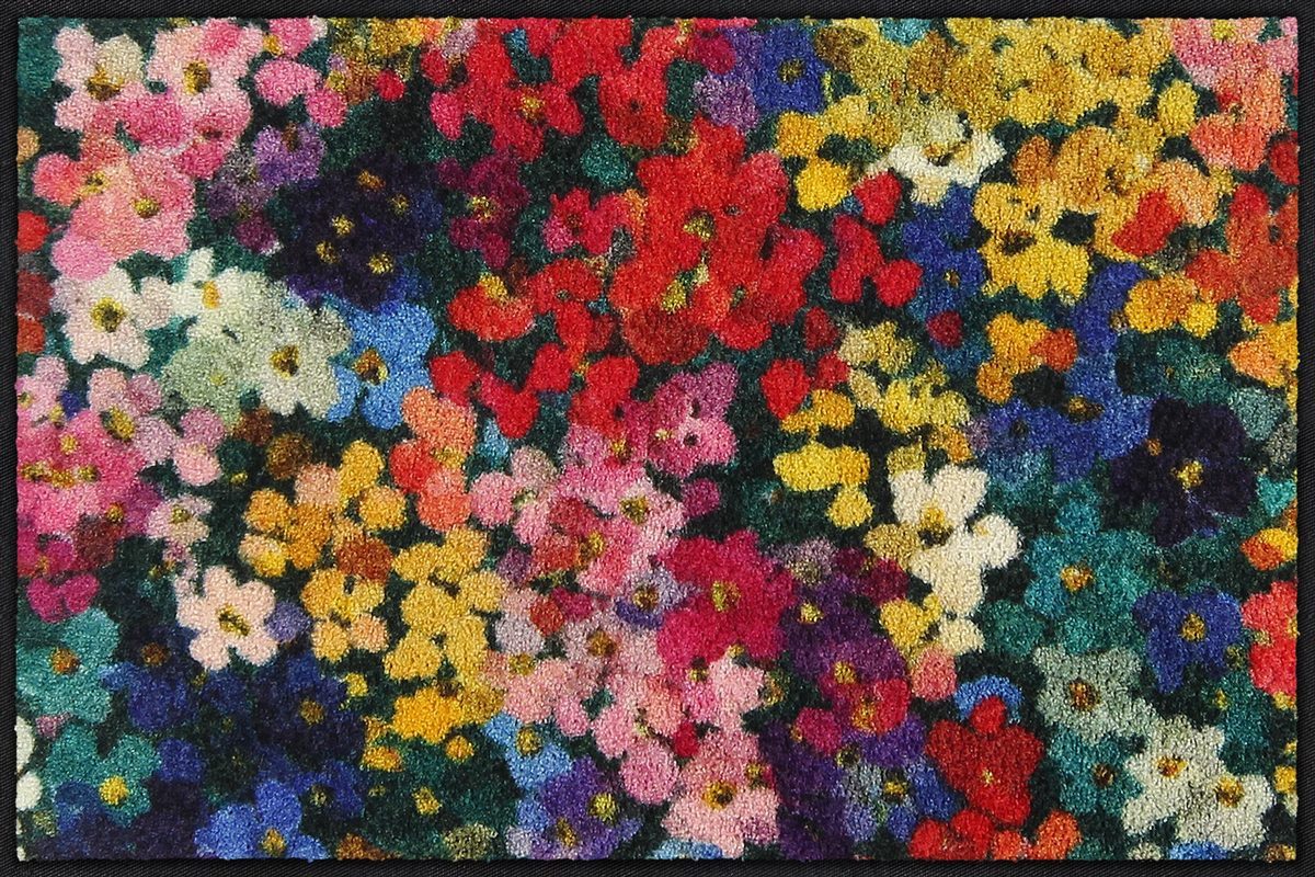 Salonloewe Fußmatte Eingangsmatte 50x75 Mille Fleurs Bunt, Eingangsmatte normal, Höhe: 500 mm