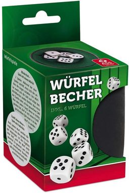 ASS Spiel, Würfelspiel Schockbesteck-Set mit Würfelbecher inkl. 6 Würfeln