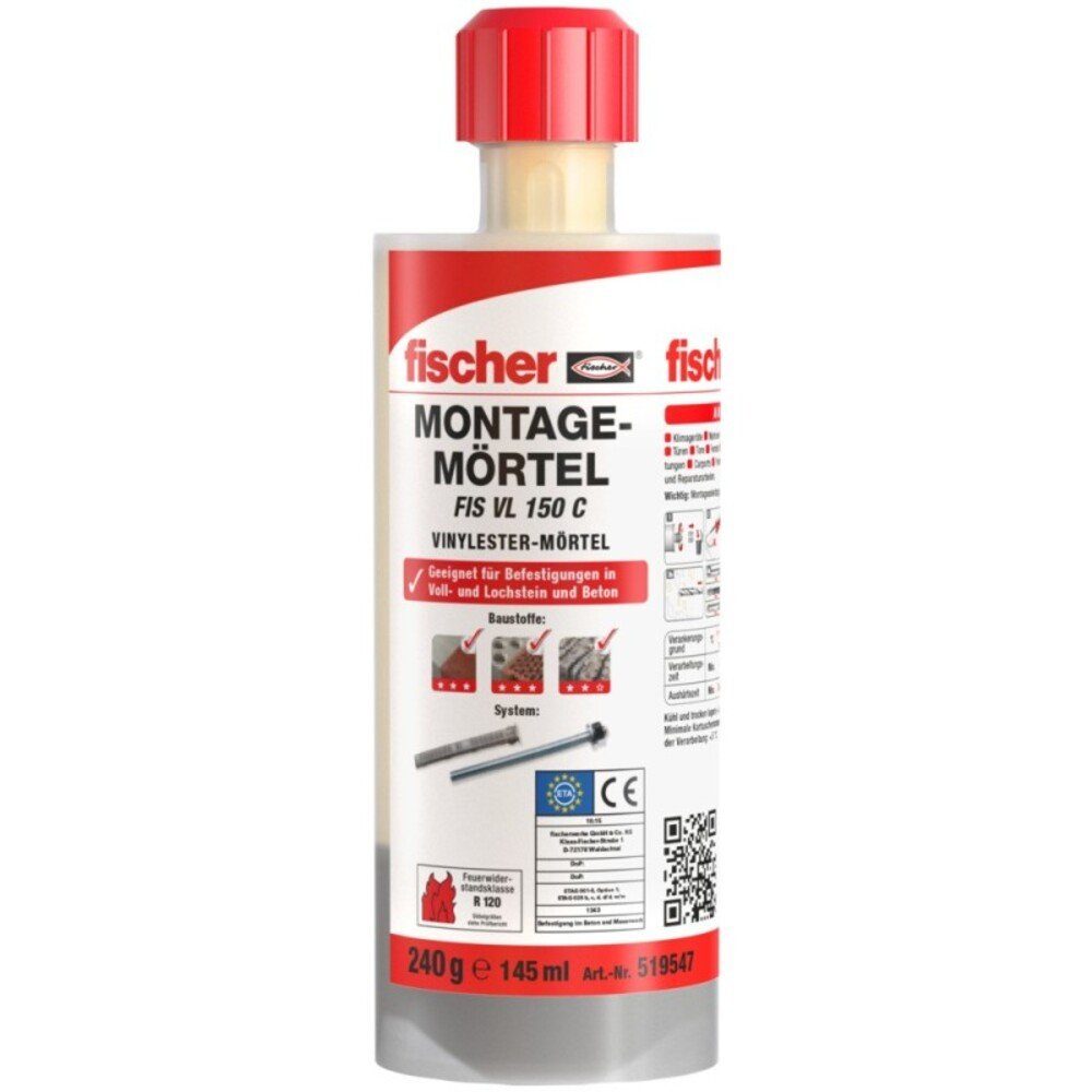 Fischer Klemmen Fischer Deutschl. Montagemörtel 150 C #519547