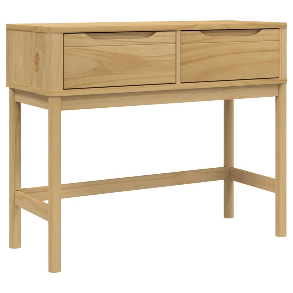 vidaXL Konsolentisch NA Konsolentisch FLORO Wachsbraun 89,5x36,5x73cm Massivholz Kiefer