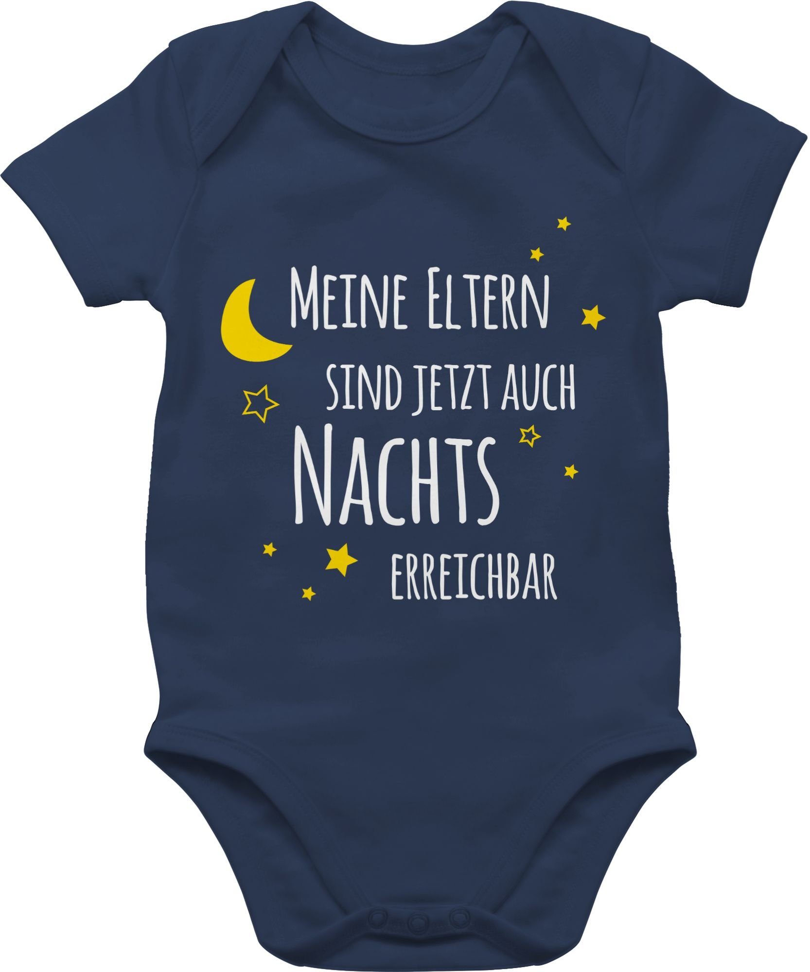 Shirtracer Shirtbody Meine Eltern sind jetzt auch Nachts erreichbar Sprüche Baby 1 Navy Blau