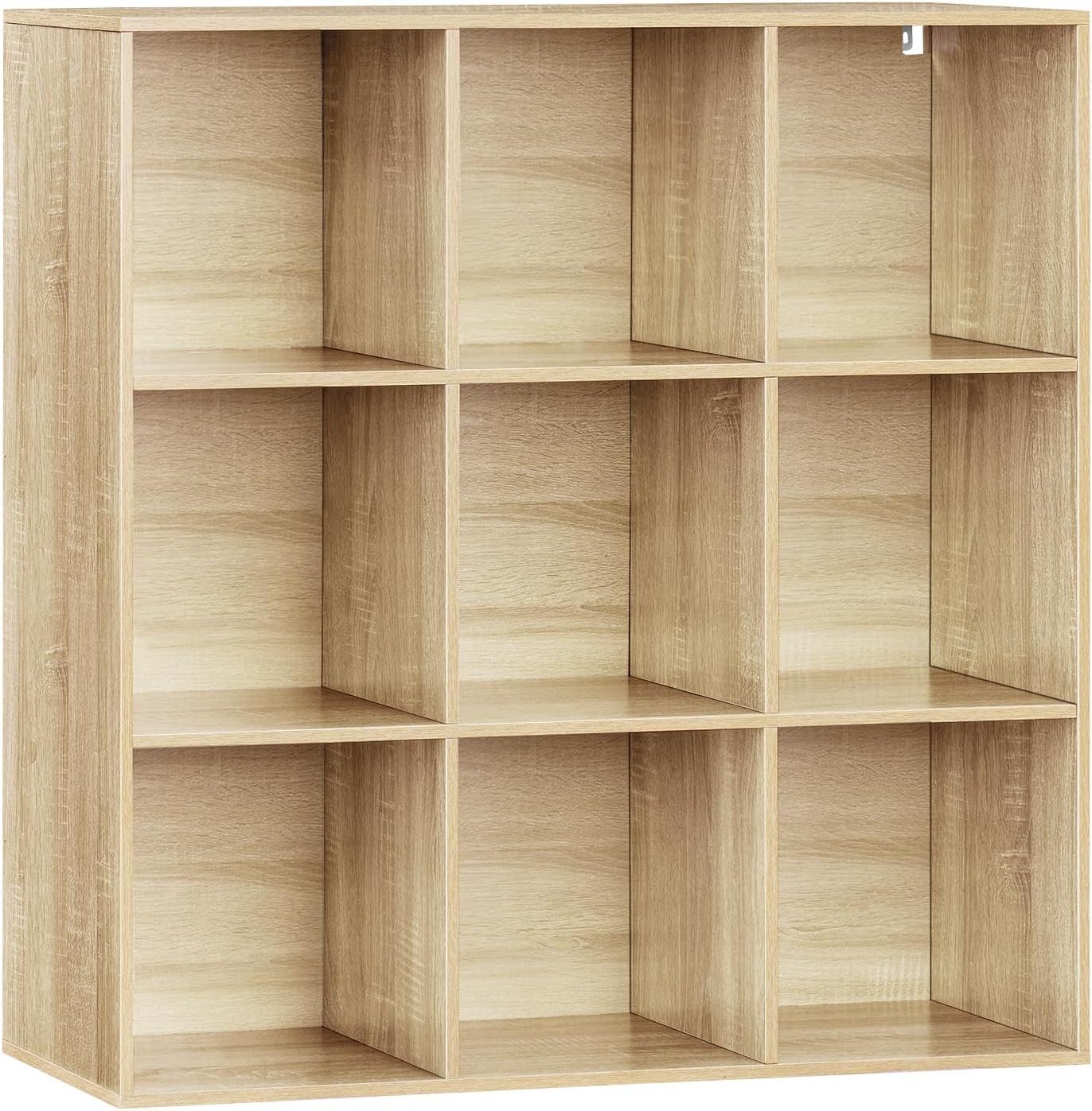 Woltu Bücherregal, Raumteiler, mit 9 Fächern, Würfelregal, Bücherschrank offen, Büroregal