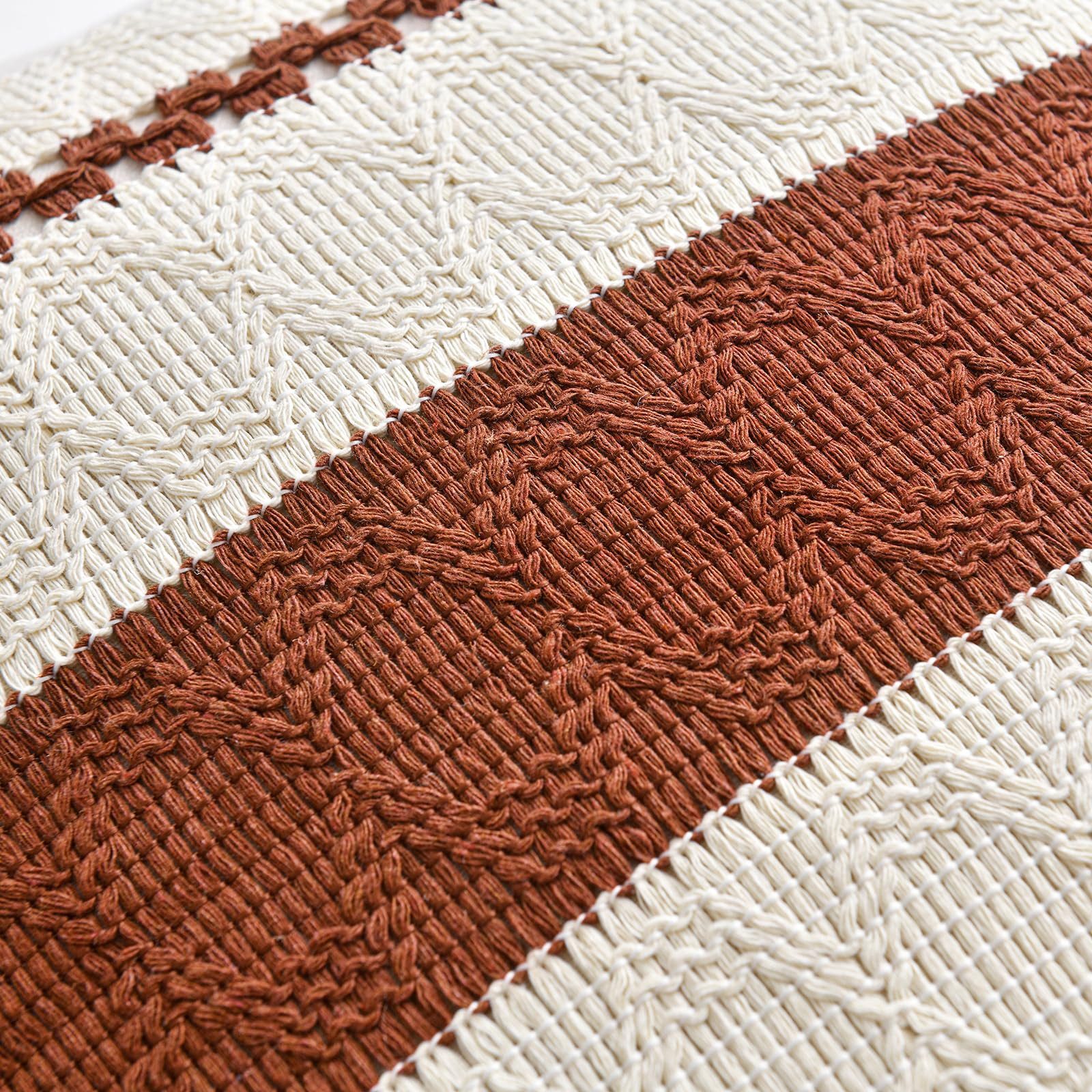 Agger Kissenbezug 2er-Set Boho-Zierkissenbezüge 45x45cm, Rustikale Retro-Kissenhüllen, (2 Stück), für Wohnzimmer, Schlafzimmer, Couch, Bett, Sofa & Sessel – Bild 5 von 5