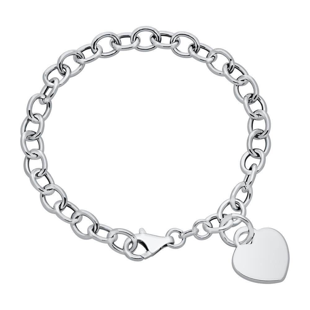Silberarmband Modernes Armband 925 Silber mit Herzanhänger SB0086