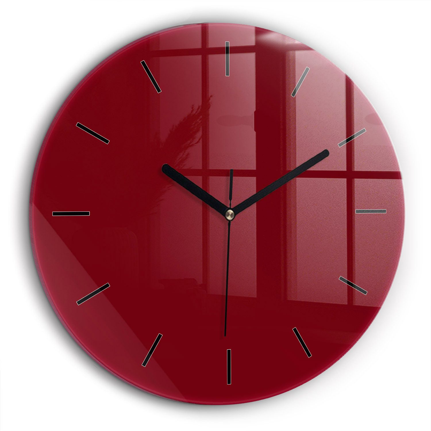 Tulup Wanduhr Wanduhr Glasrunde Uhr Moderne Glaswanduhr 60cm Uhr aus Gehärtetem Glas