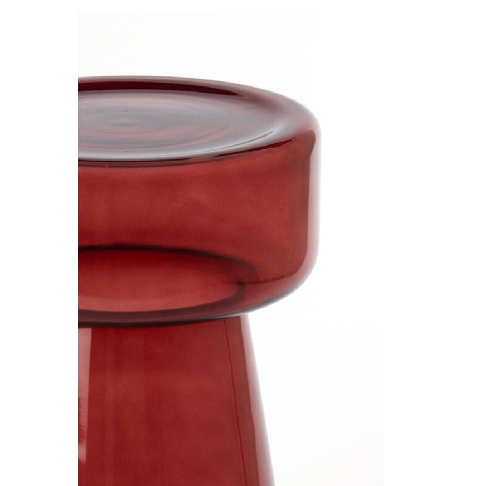 Light & Living Beistelltisch Beistelltisch Dakwa Glas Burgunder Rot (50cm)