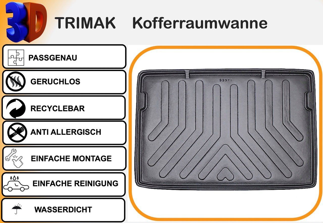 Trimak Auto-Fußmatte, Trimak Opel Crosslandx Obere Kofferraummatte Kofferraumwanne