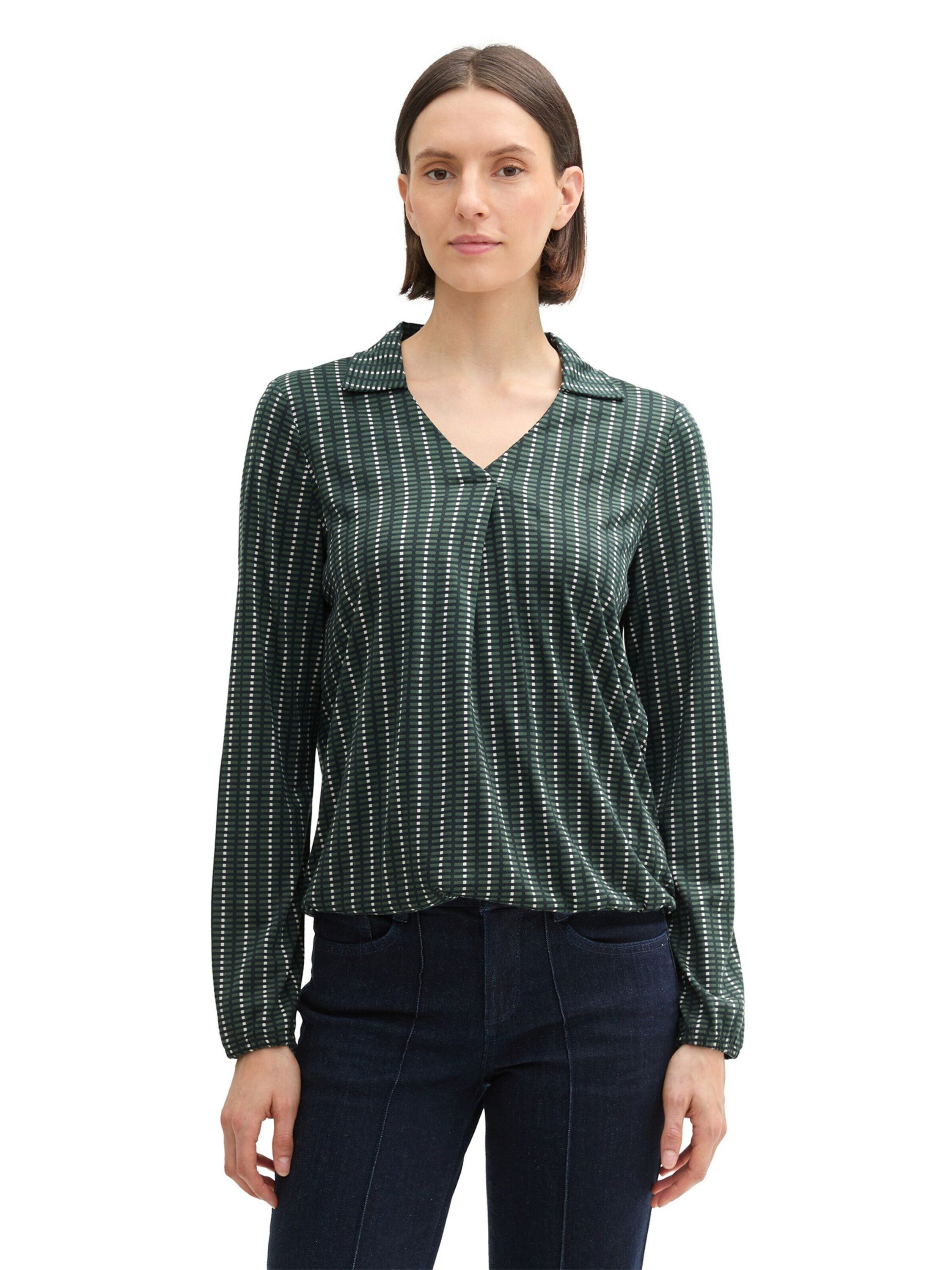 TOM TAILOR Langarmshirt Bluse mit TENCEL™ günstig online kaufen