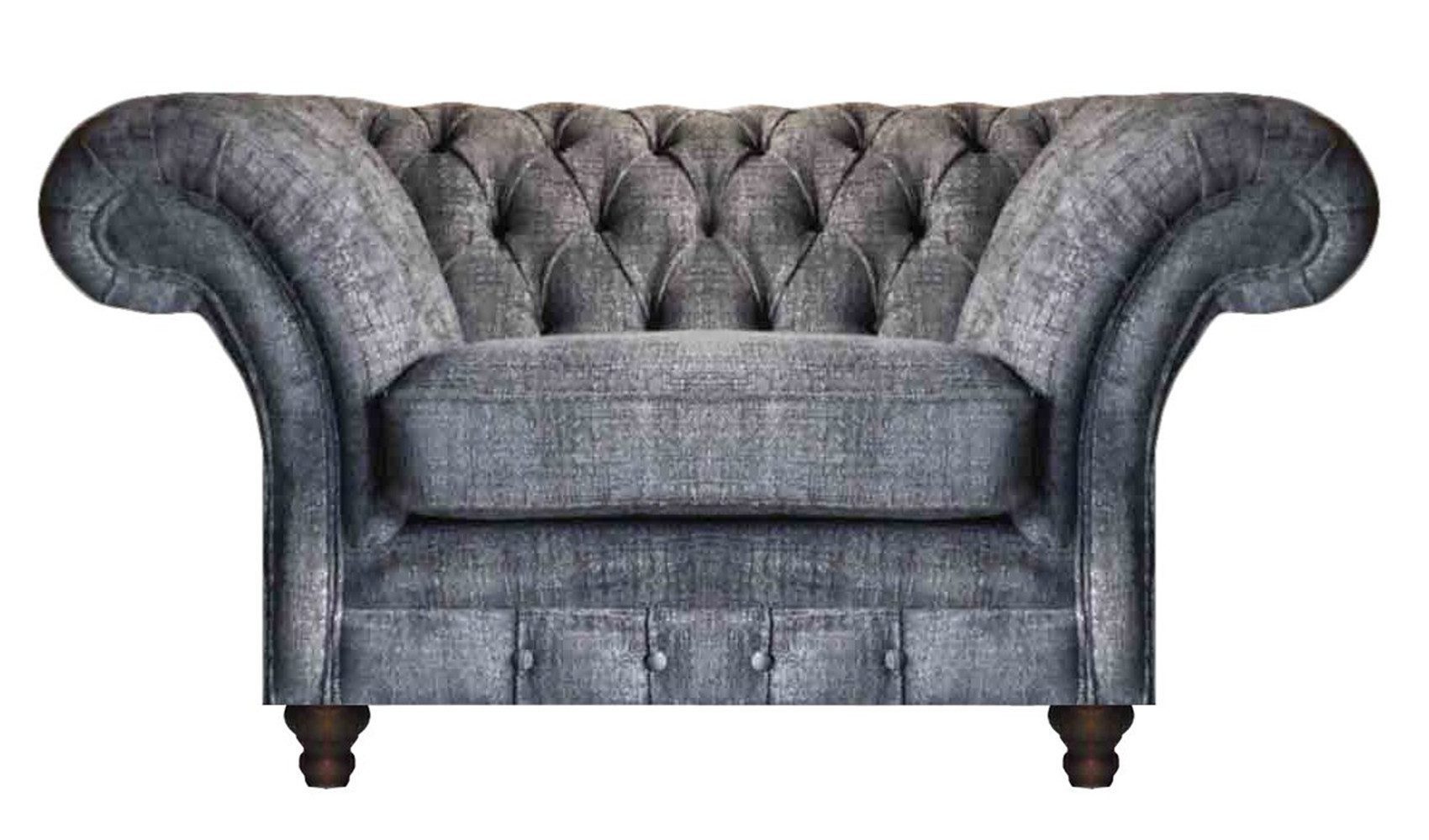 Xlmoebel Chesterfield-Sessel Exklusiver Lehnsessel in Grau im Chesterfield-Stil (Sessel), Hergestellt in Europa