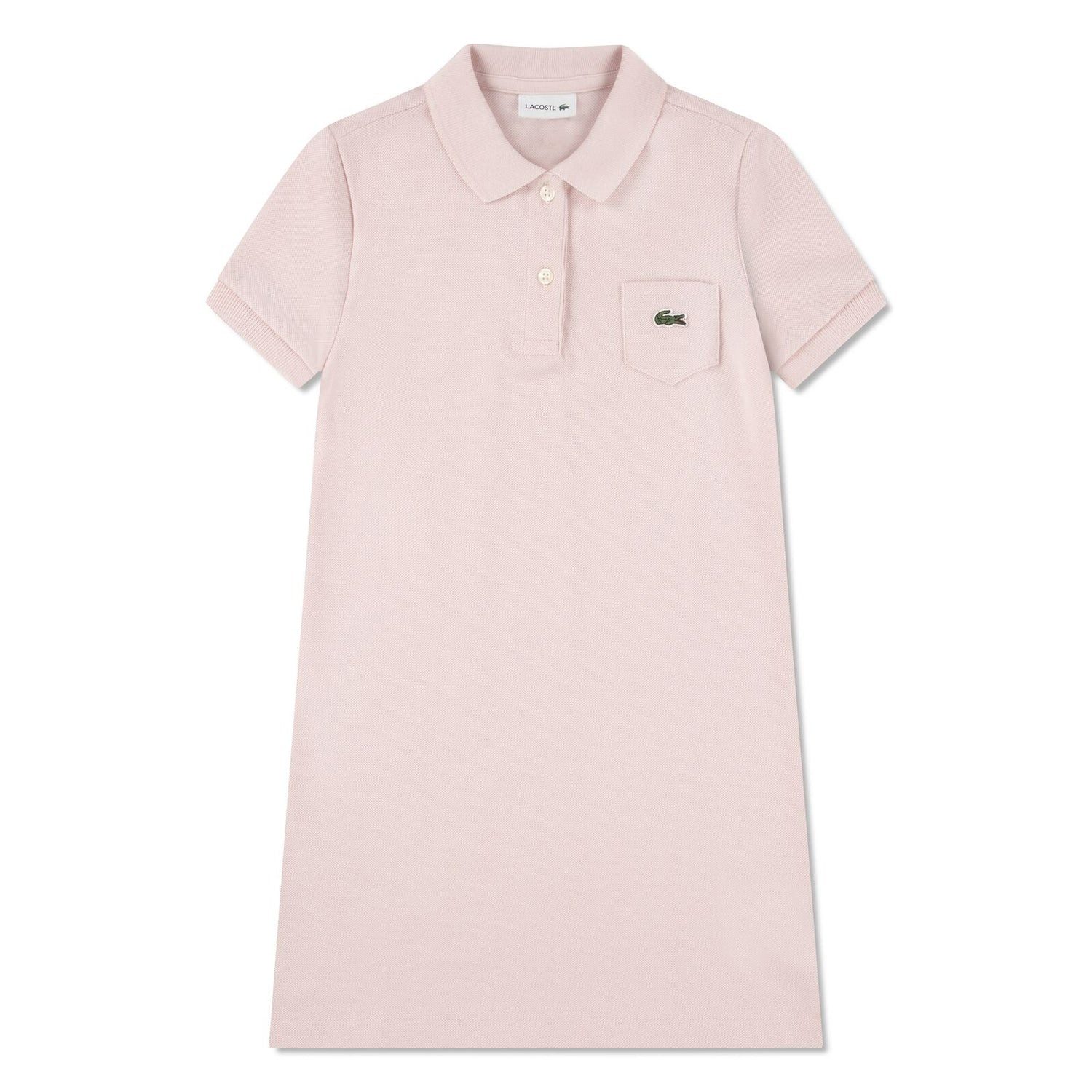 Lacoste Polokleid Lacoste Mädchen-Polokleid aus Petit Piqué – Nidus Rosa