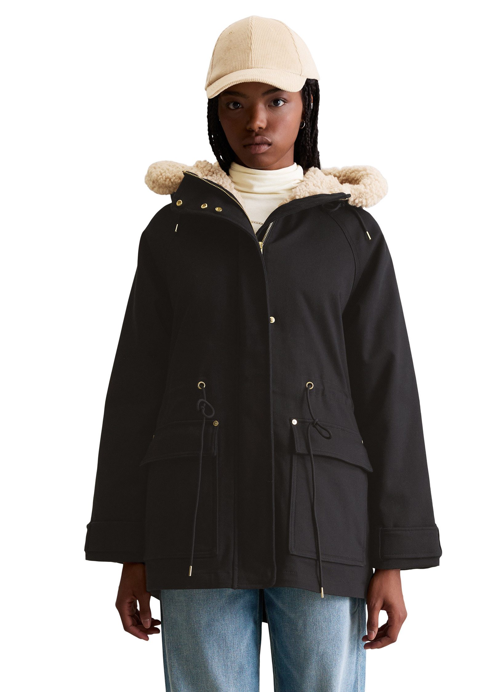 Marc O'Polo DENIM Kurzmantel aus Bio-Baumwolle-Stretch-Twill