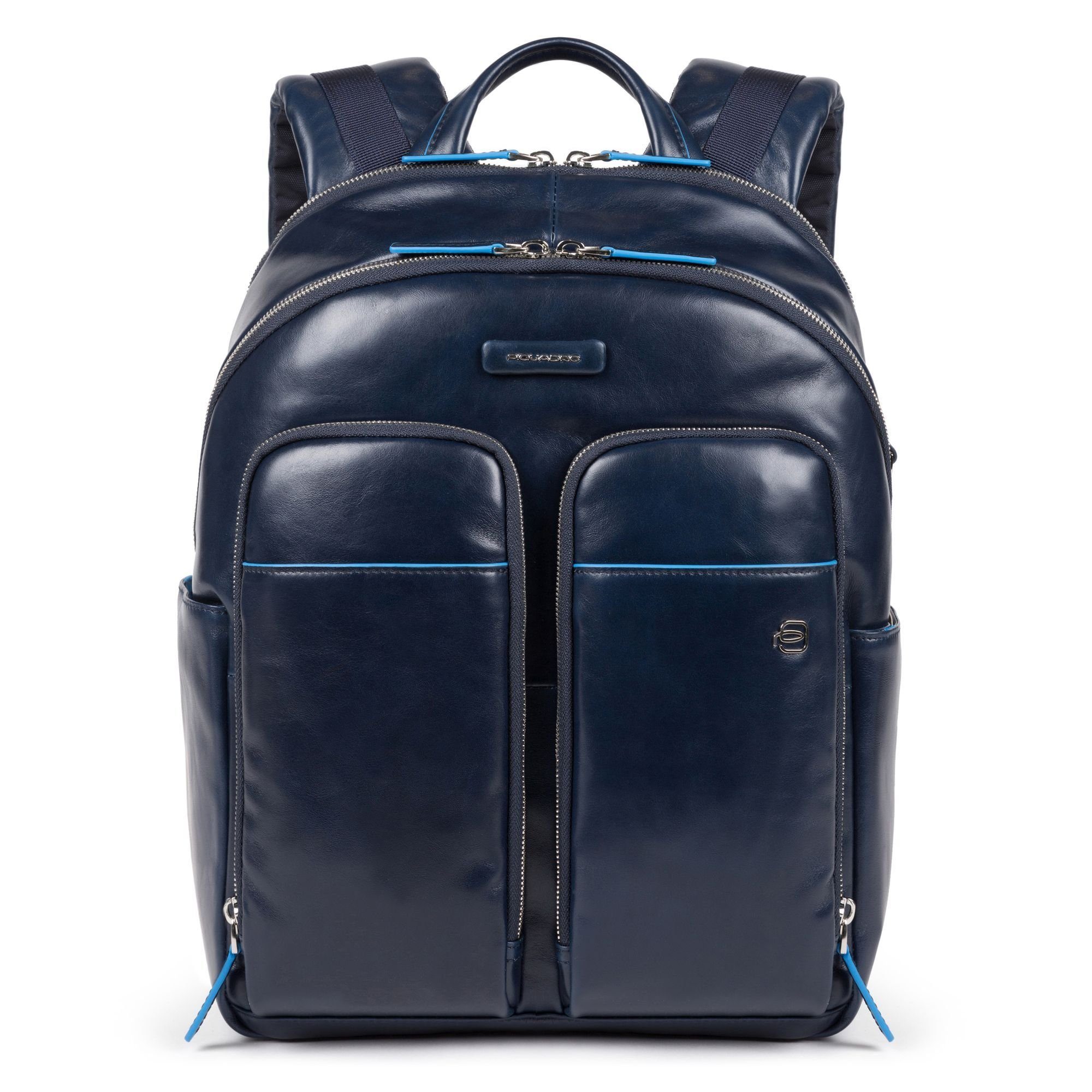 Piquadro Daypack Blue Square Revamp, Leder