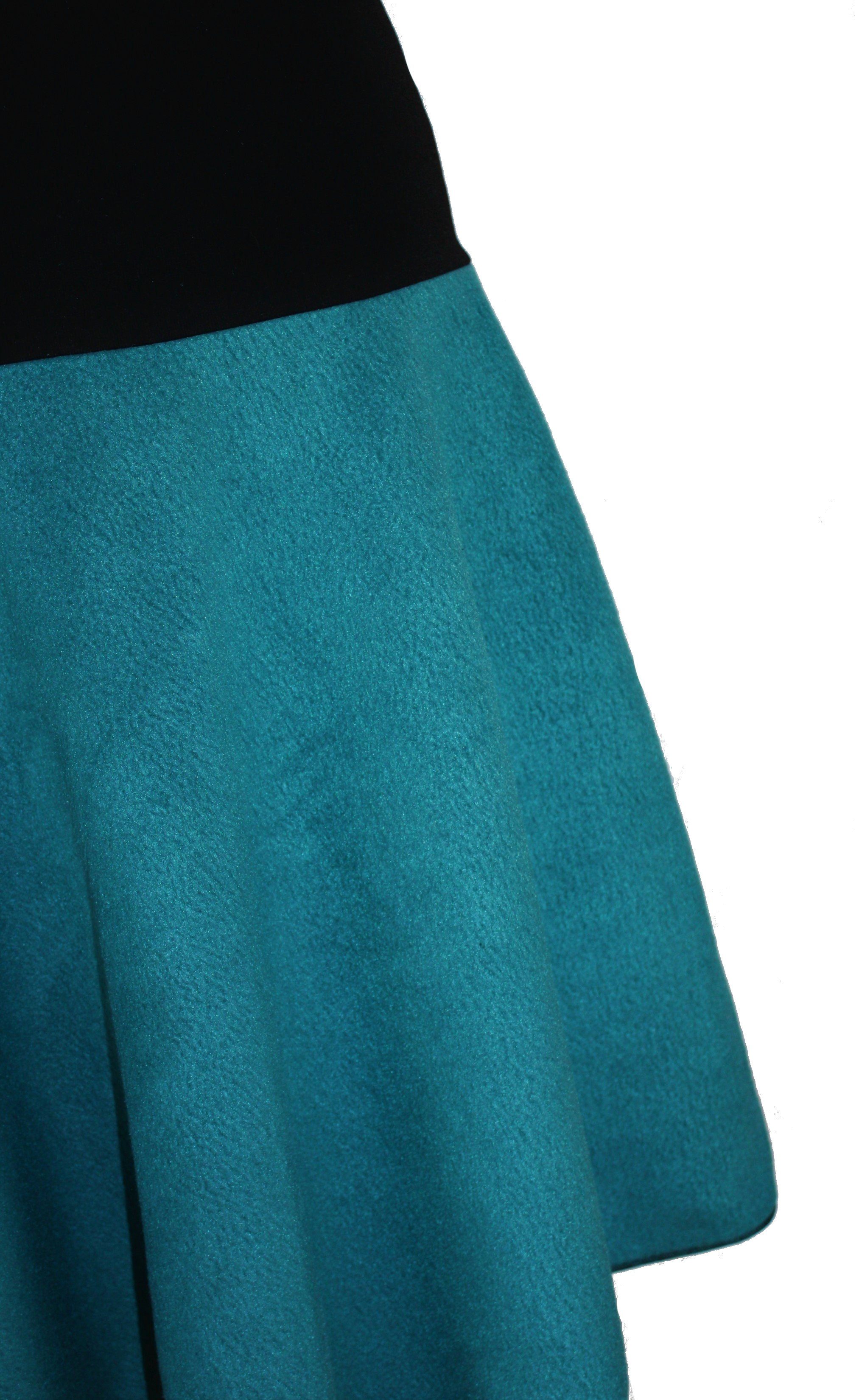 dunkle design A-Linien-Rock Fleece 57cm elastischer Bund günstig online kaufen