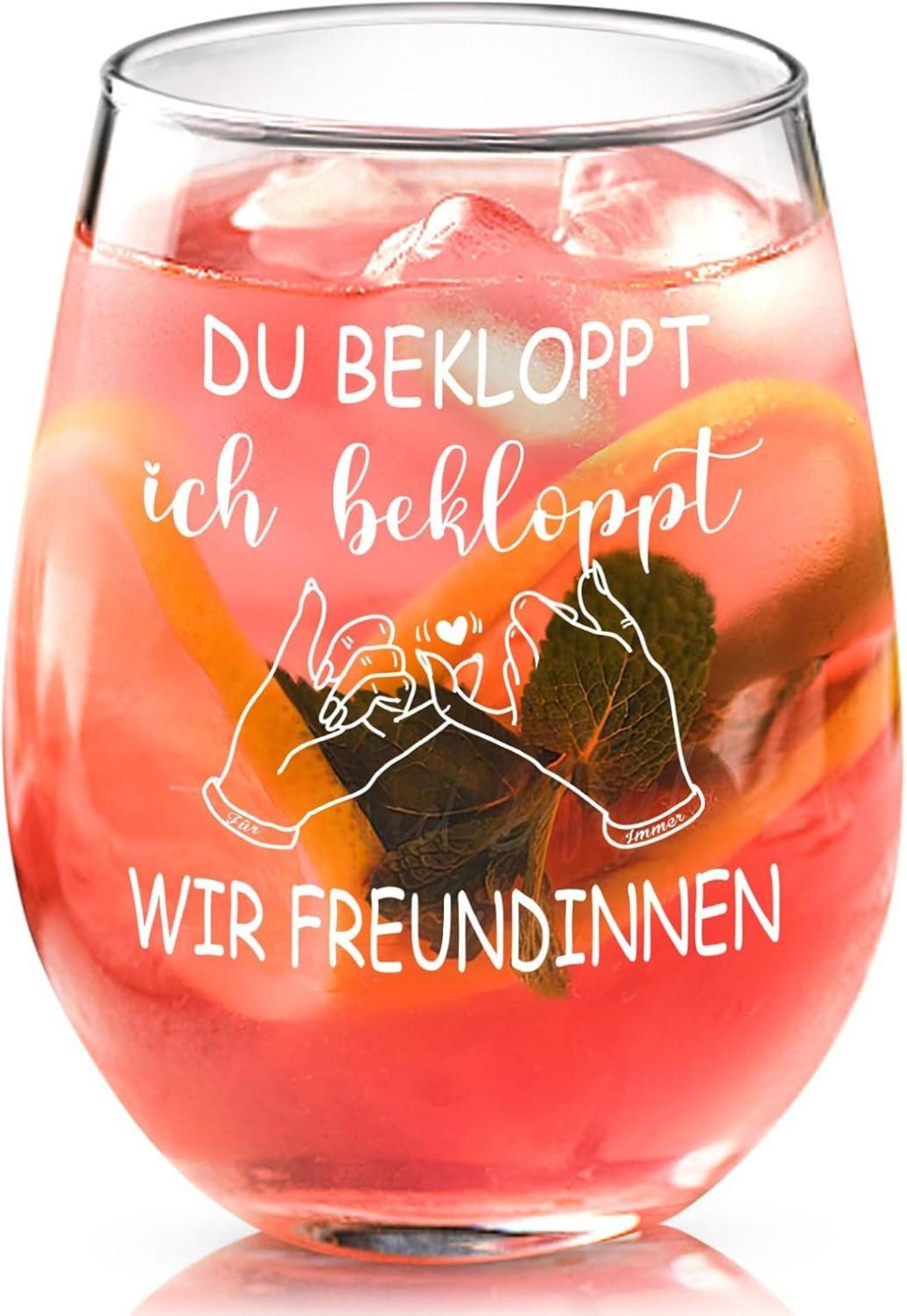 LuxusKollektion Weinglas Beste Freundin Geschenk Weinglas Lustige Geschenke Frauen 520ml