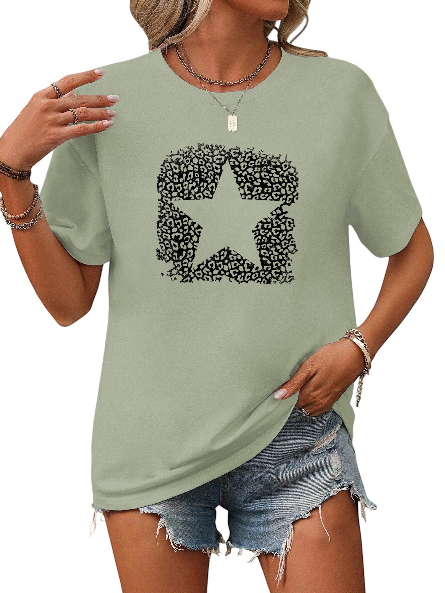 PYL Kurzarmbluse Damen Sommer Casual T-Shirt günstig online kaufen