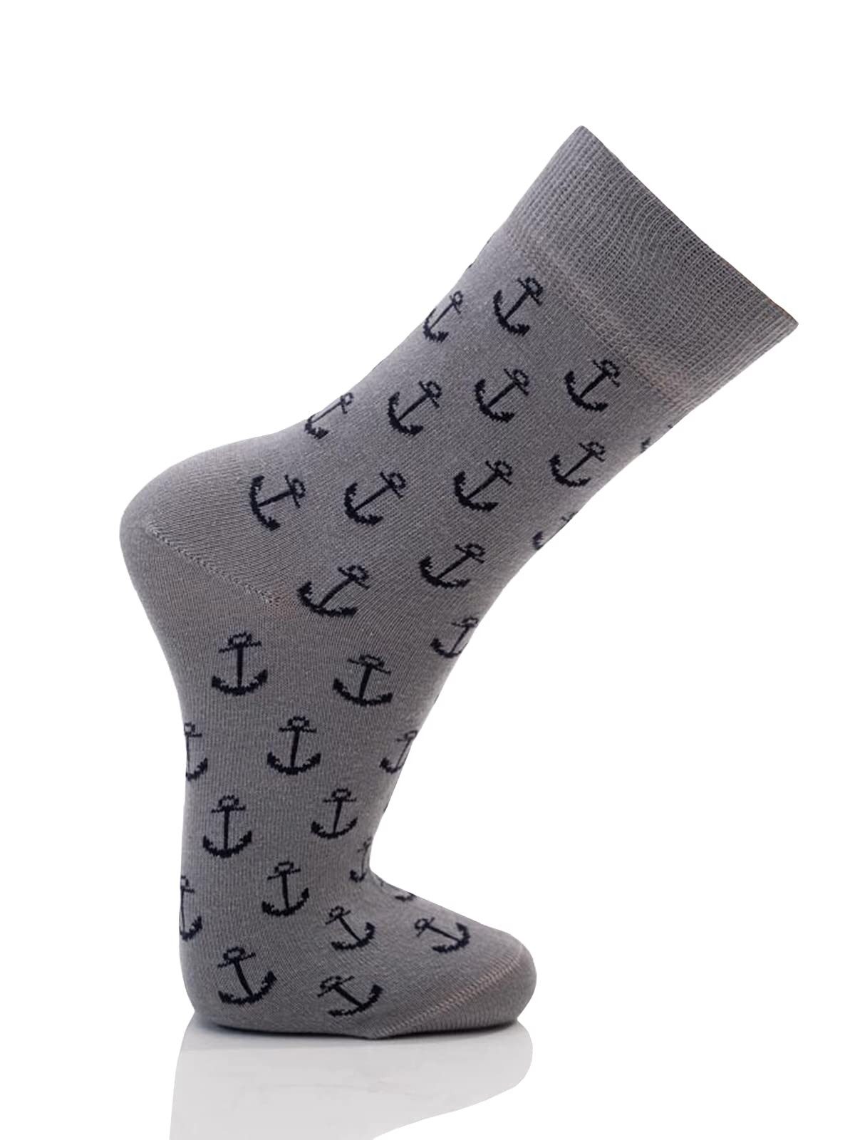 HomeOfSocks Socken Maritime Baumwoll Socken mit Anker Motiv Weiche Maritime Baumwollsocken Kuscheliger Passform komfort