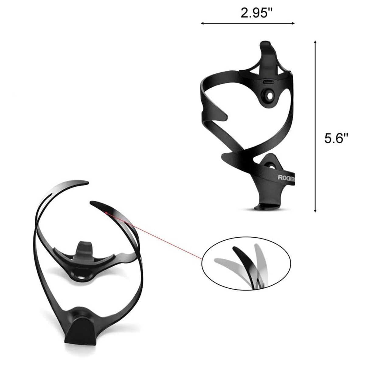 ROCKBROS Fahrradhalter Rockbros Fahrrad Flaschenhalter Alu Schwarz