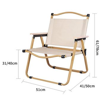 yozhiqu Klappstuhl Tragbarer Outdoor-Klappstuhl, Angel- und Camping-Lounge-Stuhl, Ultraleichtes Gestell aus Karbonstahl, stabil und solide, komfortabel