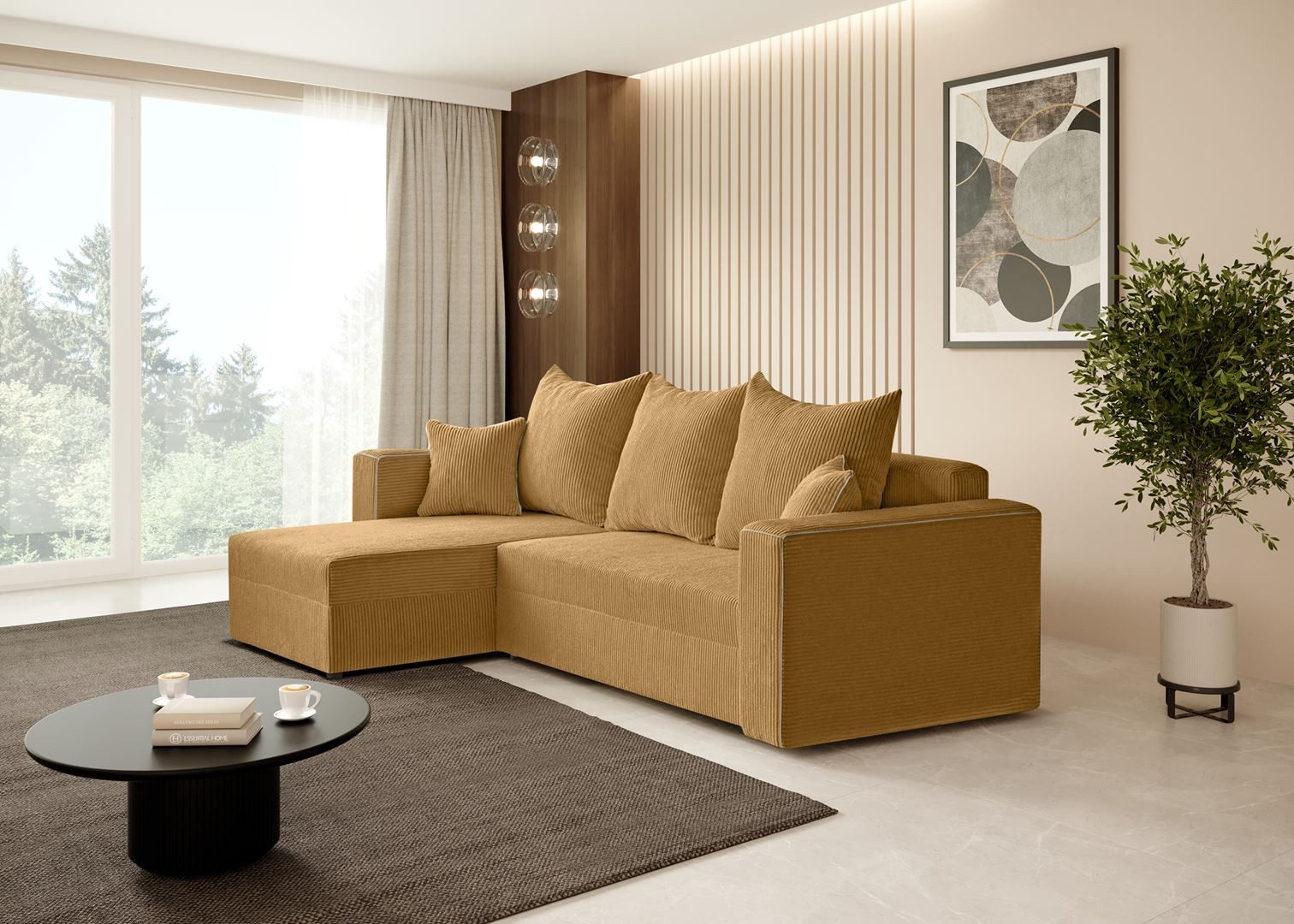 Beautysofa Ecksofa HAMLET, inkl. Schlaffunktion, Bettkasten, günstig online kaufen