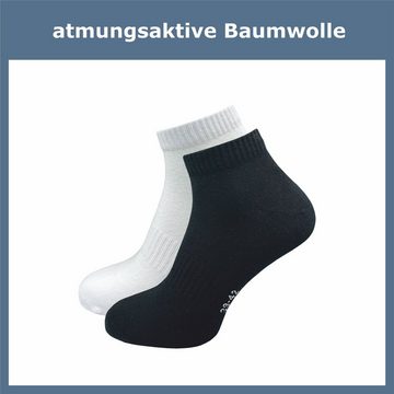 GAWILO Kurzsocken für Damen und Herren - Quartersocken in weiß, schwarz und grau (6 Paar) Kein Rutschen dank Rippbund - Etwas länger als Sneaker Socken